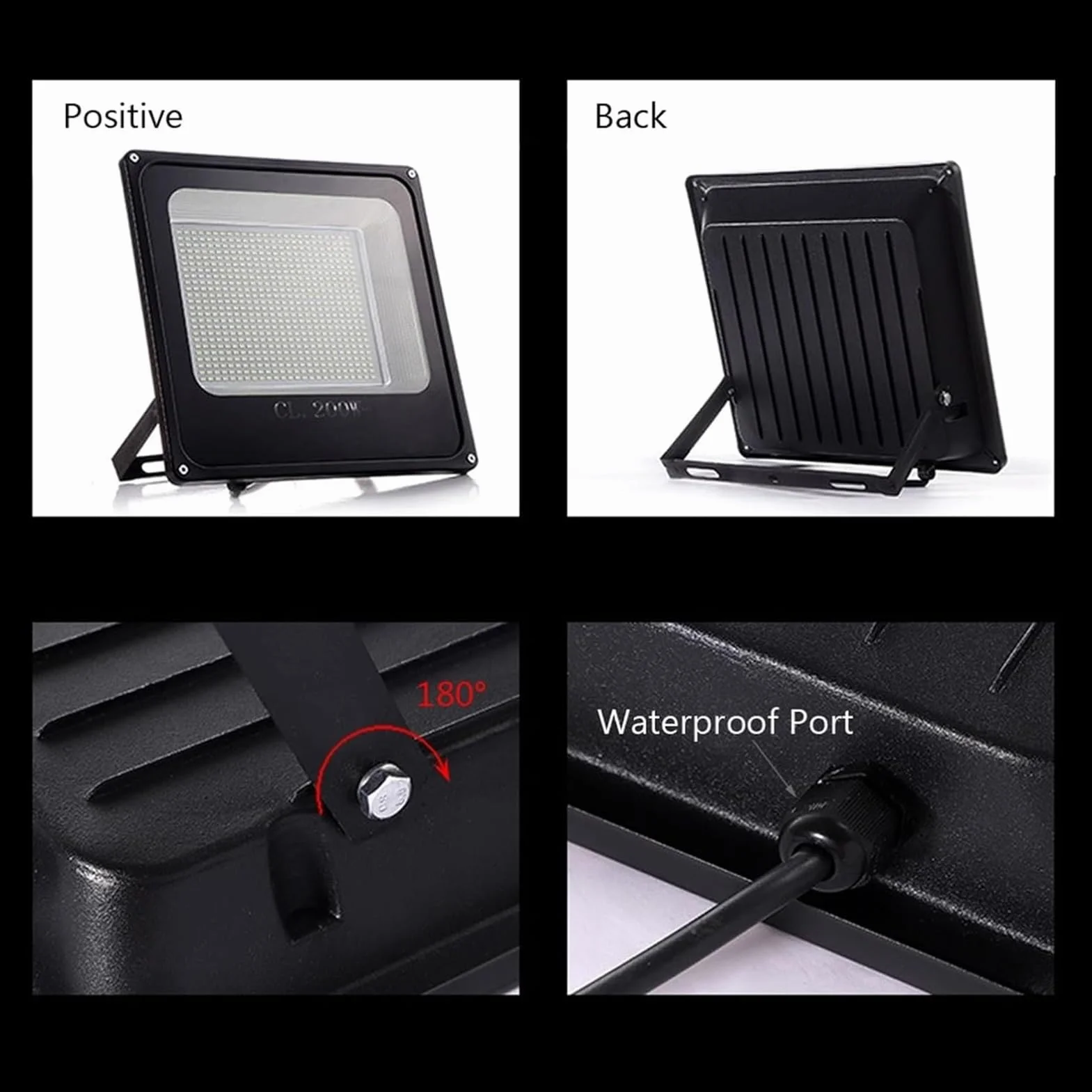 lampy solarne do użytku na zewnątrz, Światła bezpieczeństwa LED światło halogenowe reflektor biały wysokiej mocy IP65 oświetlenie zewnętrzne projekt-lampa świetlna na patio, ogród(50w)