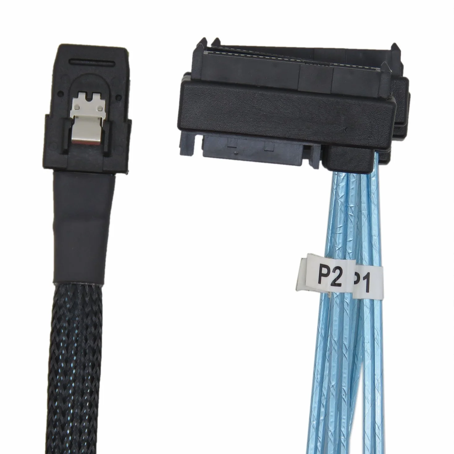 YIWENTEC Mini SAS 36 SFF-8087 do (4) SFF-8482 złącza z zasilaniem SATA 1 m (1 m)