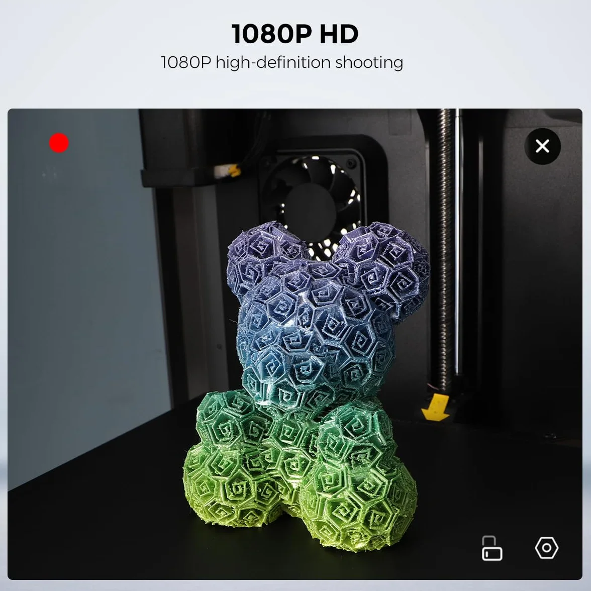 Creality K1 AI kamera HD filmowanie poklatkowe monitorowanie w czasie rzeczywistym telefon