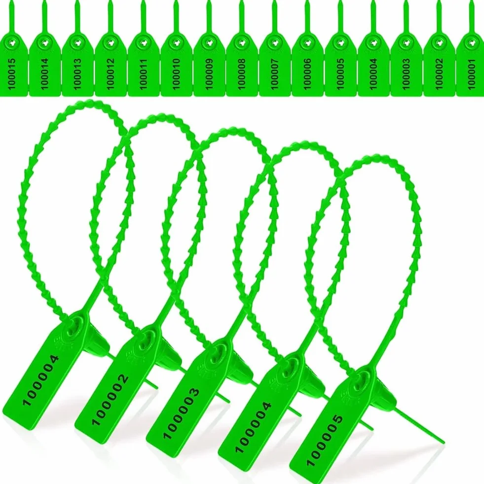 Plomby z numerami, Numerowane plastikowe opaski zaciskowe, wielokolorowe opakowanie 1000 sztuk(Green)