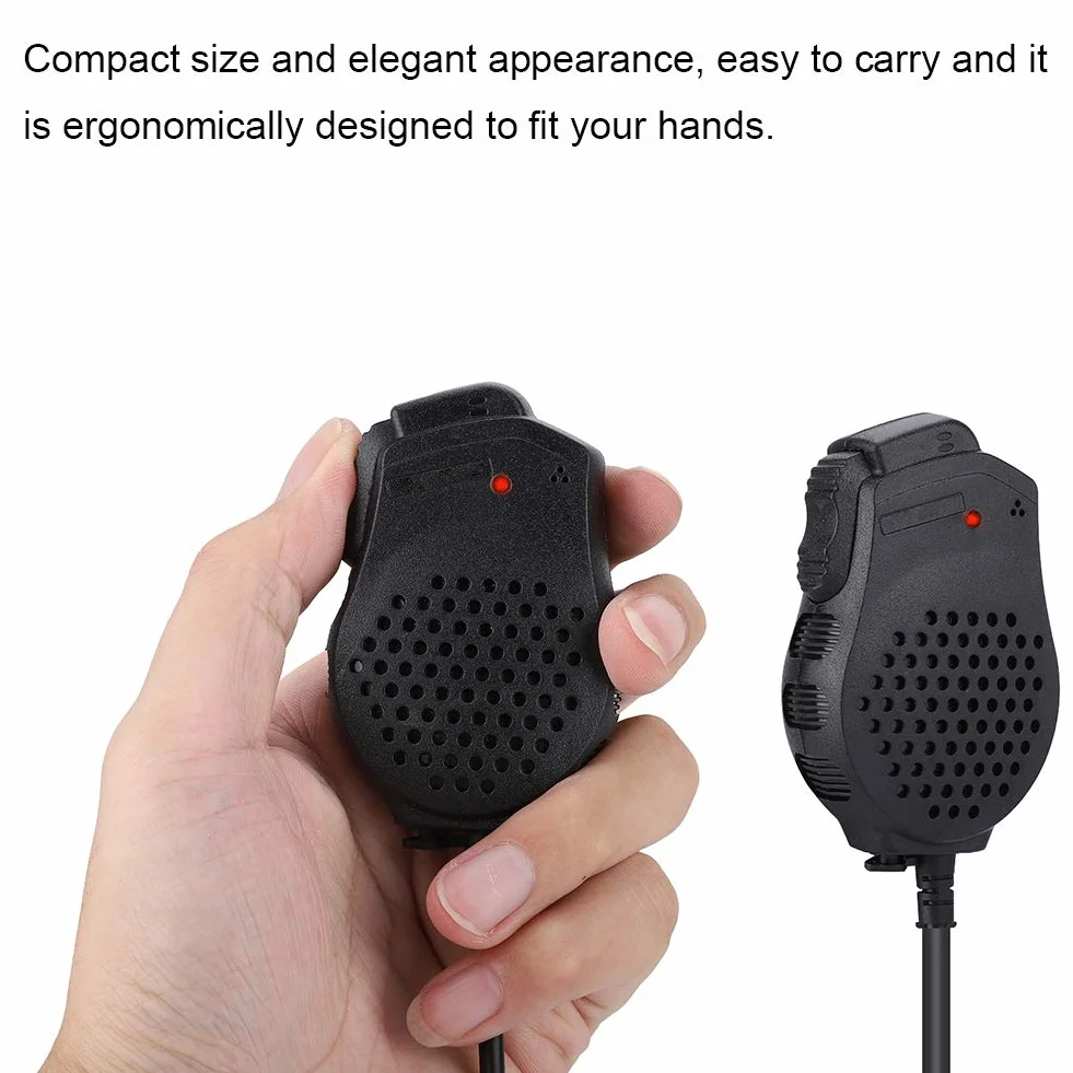 Mikrofon głośnikowy Walkie Talkie, ręczny mikrofon głośnikowy MiNi z podwójnym mikrofonem PTT do serii UV-82 Walkie Talkie, Radio