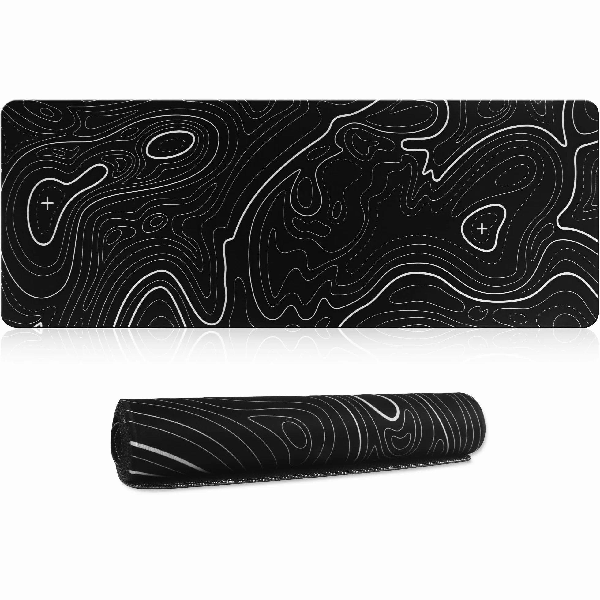 Podkładka pod mysz wodoodporna antypoślizgowa 600 x 300 x 3 mm czarna