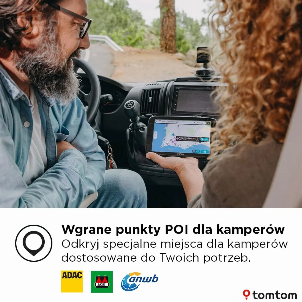 TomTom GO Camper Max 2. generacji 7″ nawigacja z mapami świata i TomTom Traffic