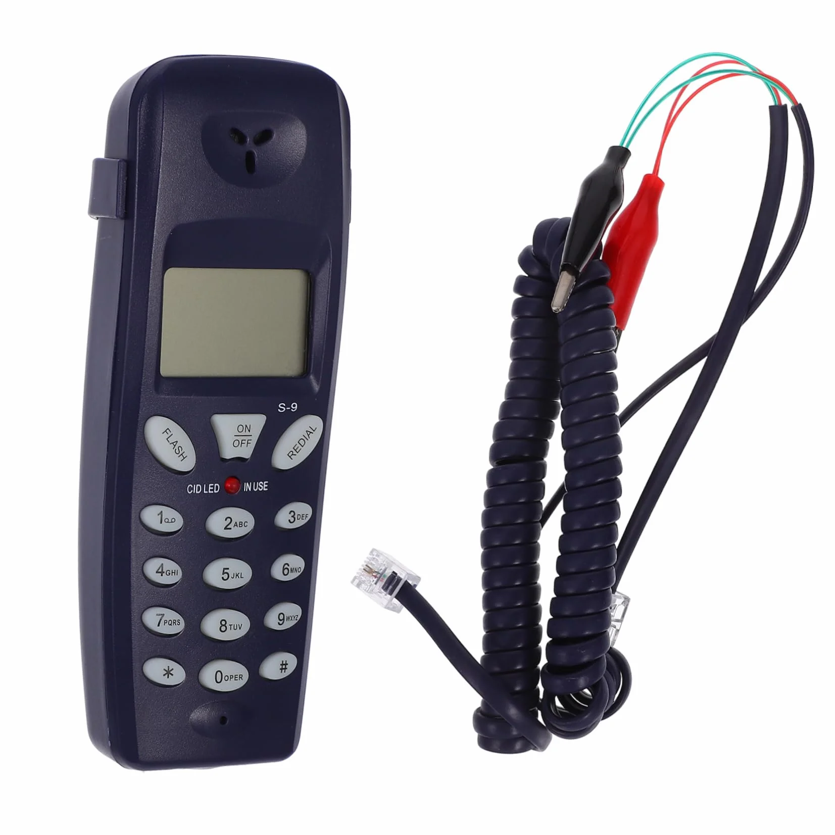 Lurrose Telefon Stacjonarny Przewodowy Tester Telefonu Głośność Dzwonka