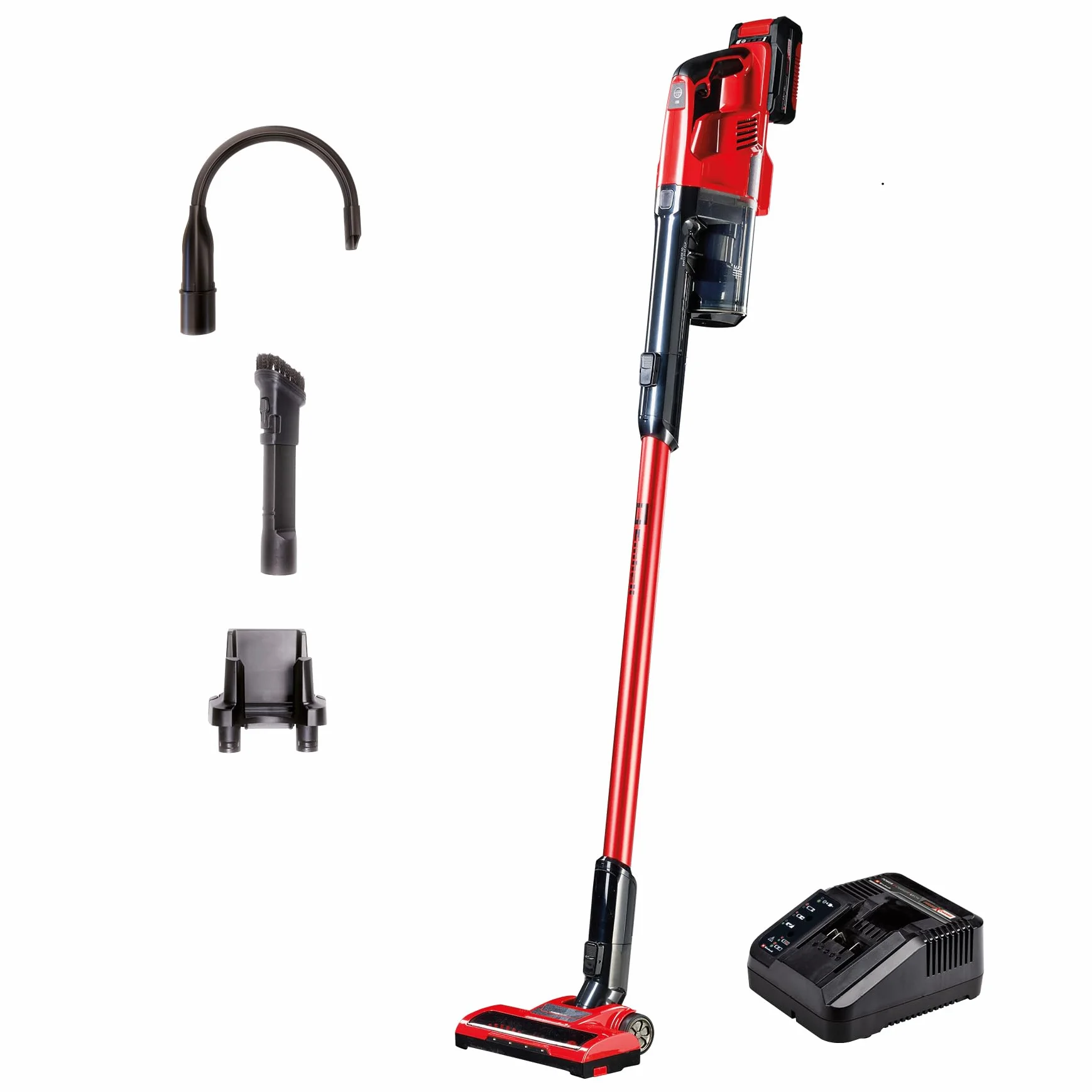 Einhell Bezprzewodowy odkurzacz elektryczny TE-SV 18 Li (1 x 4,0 Ah) Power X-Change (18 V, bez worka, technologia cyklonowa, tryb BOOST, potrójny system filtracji, z akumulatorem 4,0 Ah i akcesoriami)