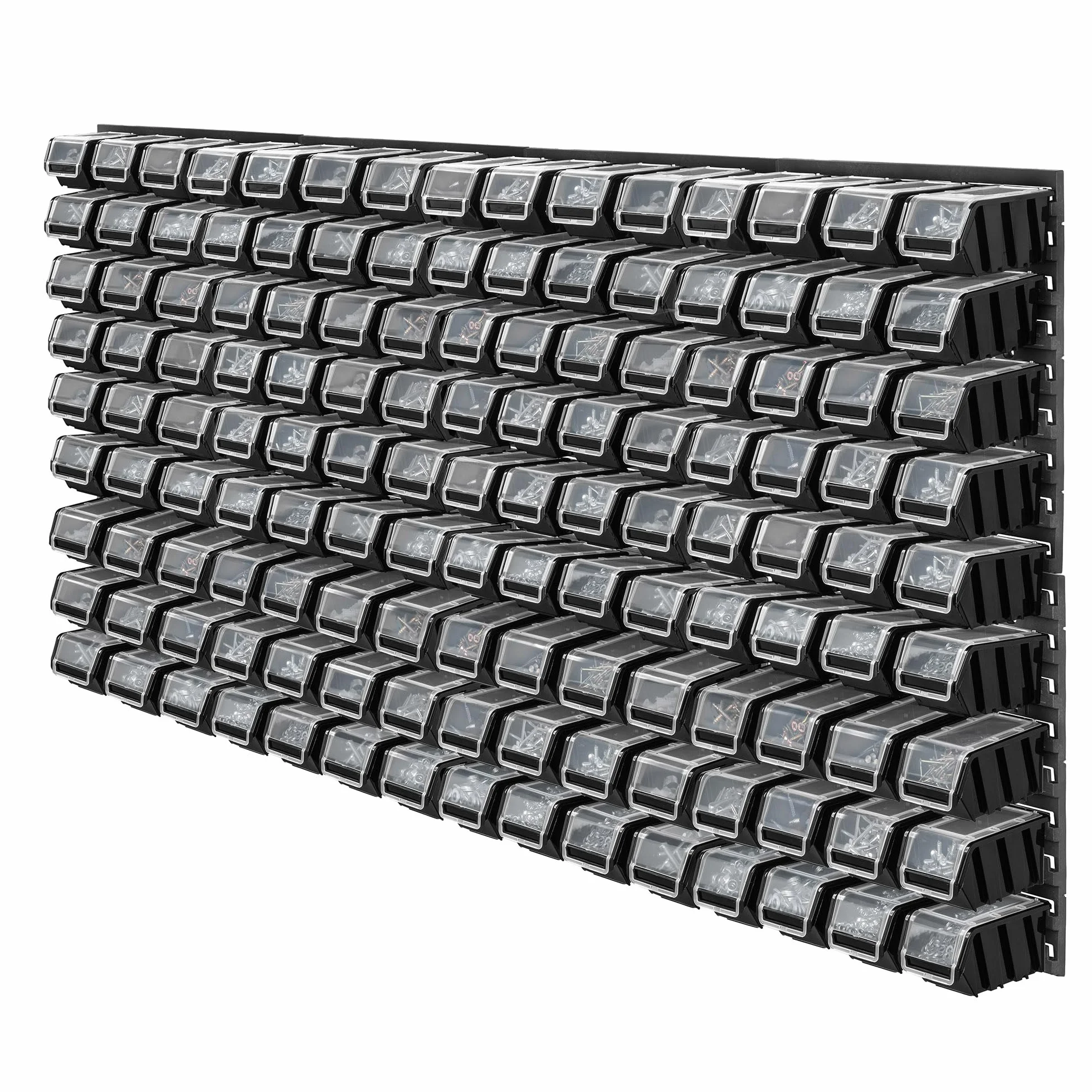KADAX Regał ścienny na narzędzia, 156 x 78 cm, regał ścienny warsztatowy, regał warsztatowy do garażu, zestaw ścian na narzędzia, system magazynowy z pojemnikami do przechowywania, rozszerzalne płyty