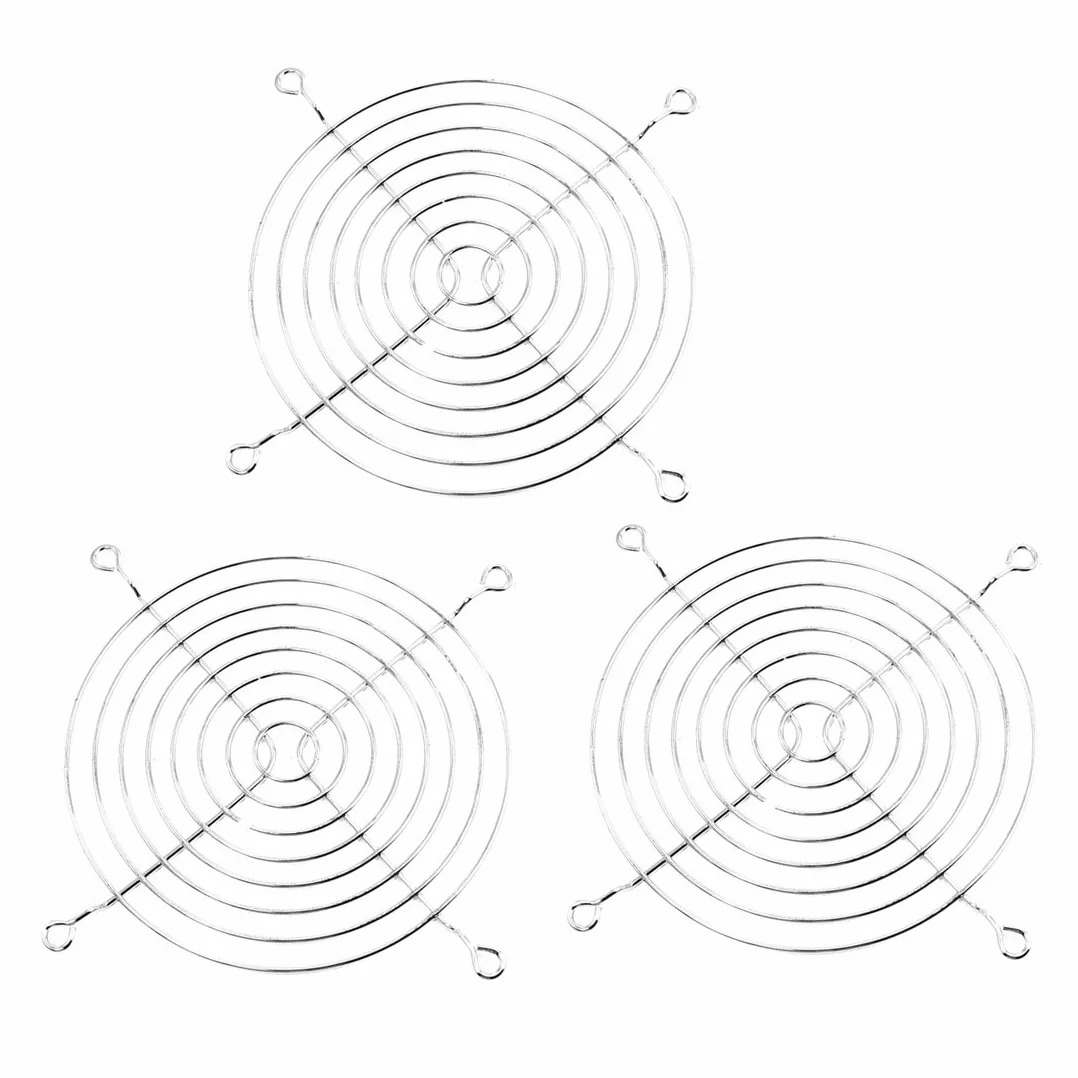 Sourcingmap Metalowa osłona wentylatora ochronna 113 mm 4,4 cala 3 szt.