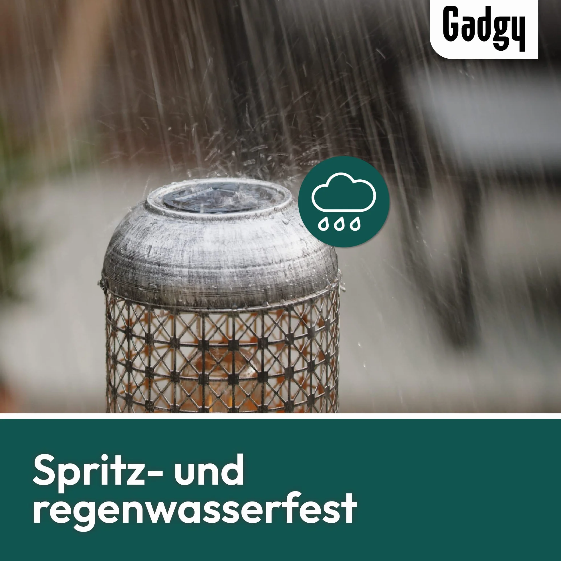 Gadgy Zewnętrzna Lampa Stojąca LED Solarna – Wodoodporna Lampa Trójnóg do Ogrodu, Balkonu i Tarasu – Zrównoważone Oświetlenie LED na Zewnątrz