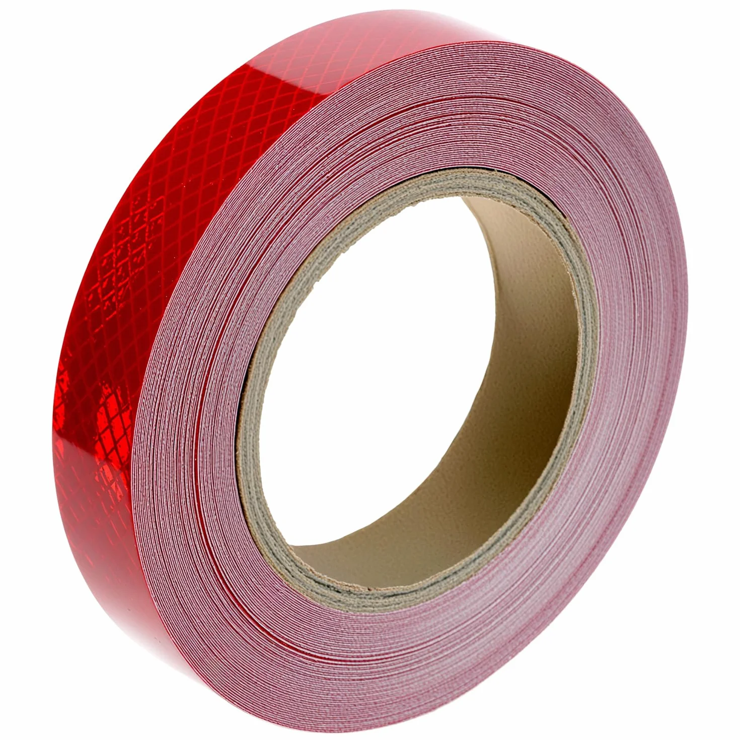 QWORK® Odblaskowa taśma klejąca czerwona 20 m x 2,5 cm – taśma odblaskowa do przyczep, samochodów ciężarowych i rowerowych – wodoszczelna, samoprzylepna taśma ostrzegawcza