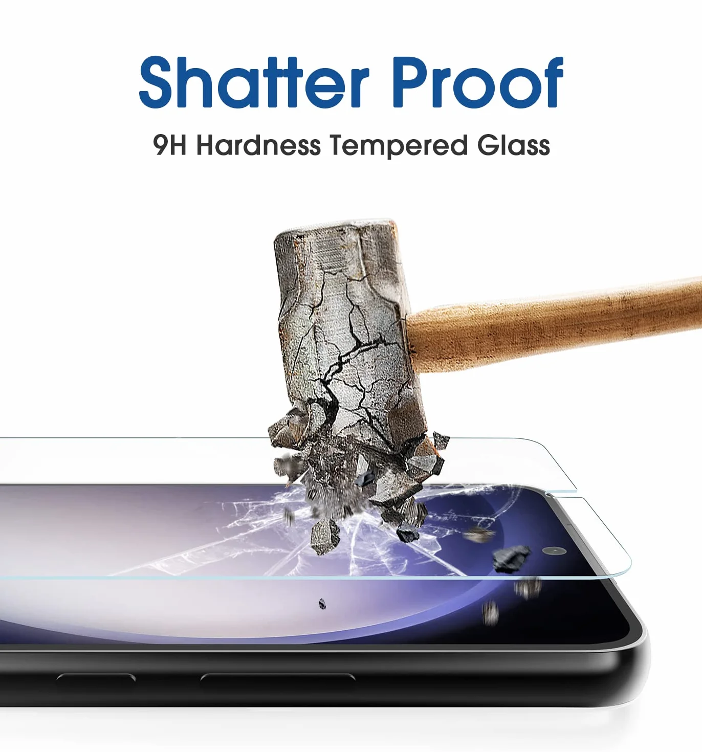 Samsung Galaxy S23 5G OneTouch amFilm Zabezpieczenie ekranu 9H szkło hartowane pakiet 2+2