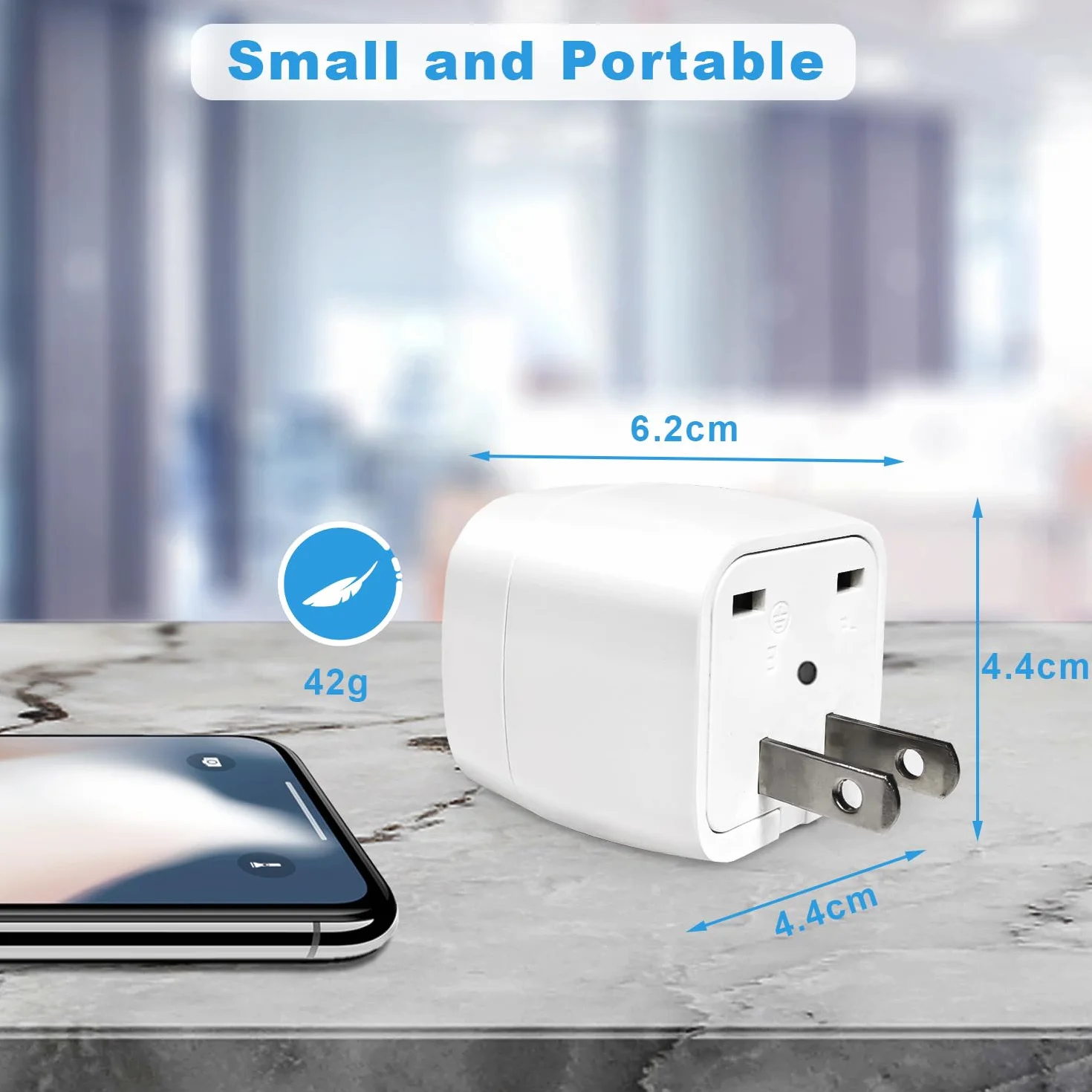 Adapter podróżny USA gniazdo wtyczka zasilacz dla UE 2 sztuki