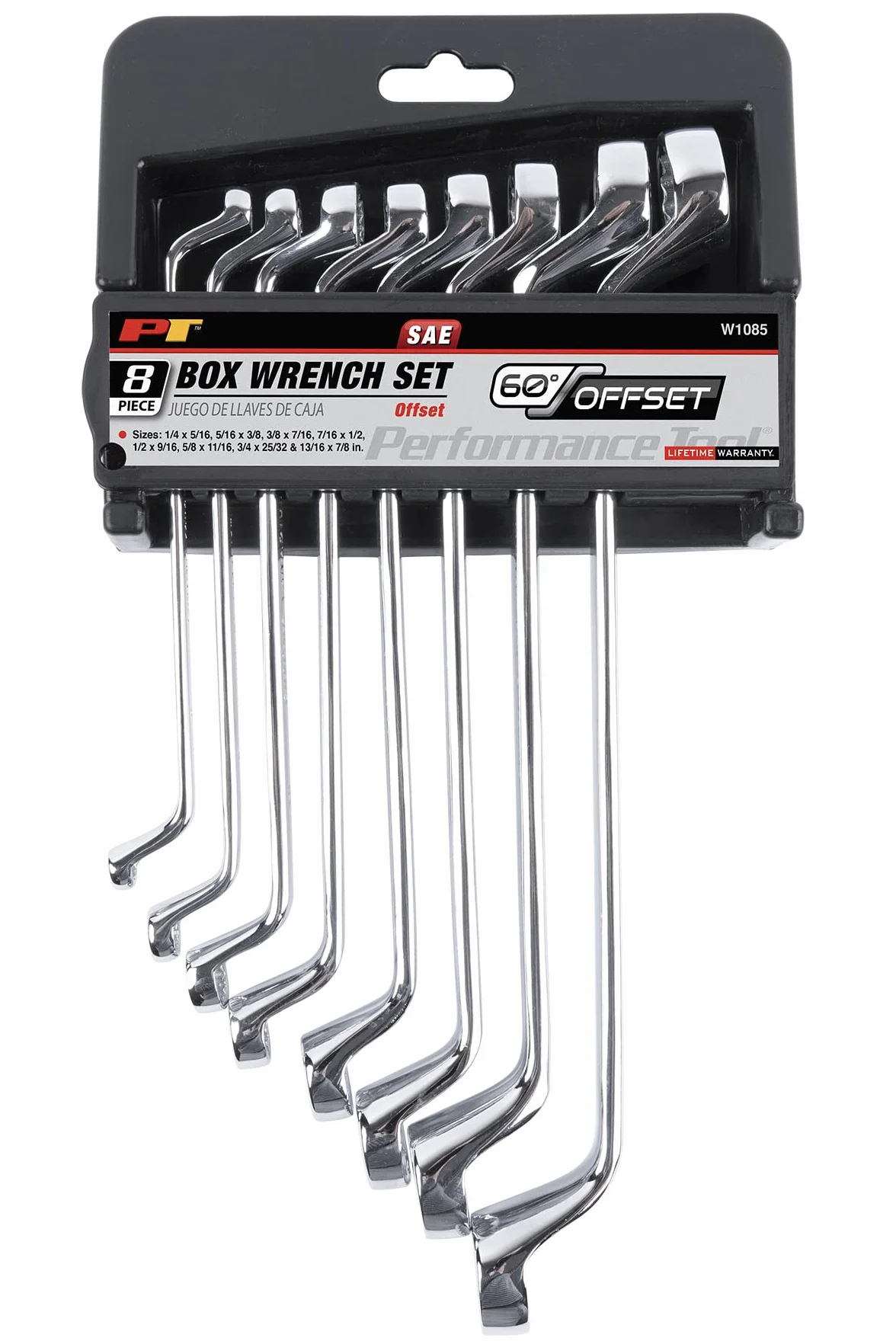 Performance Tool - 8 szt. Zestaw kluczy offsetowych SAE (W1085)