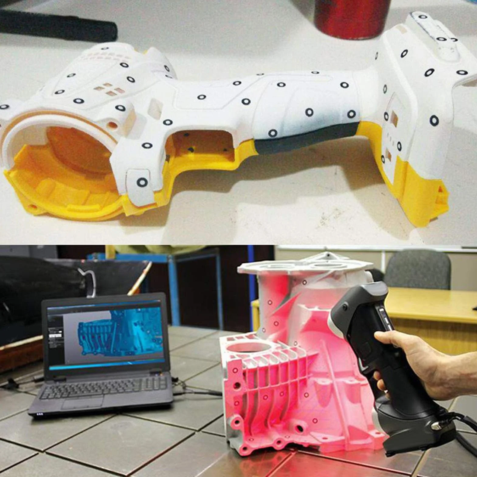 Odblaskowe Naklejki z Kropkami śledzącymi 6mm 10 Arkuszy do Skanowania 3D