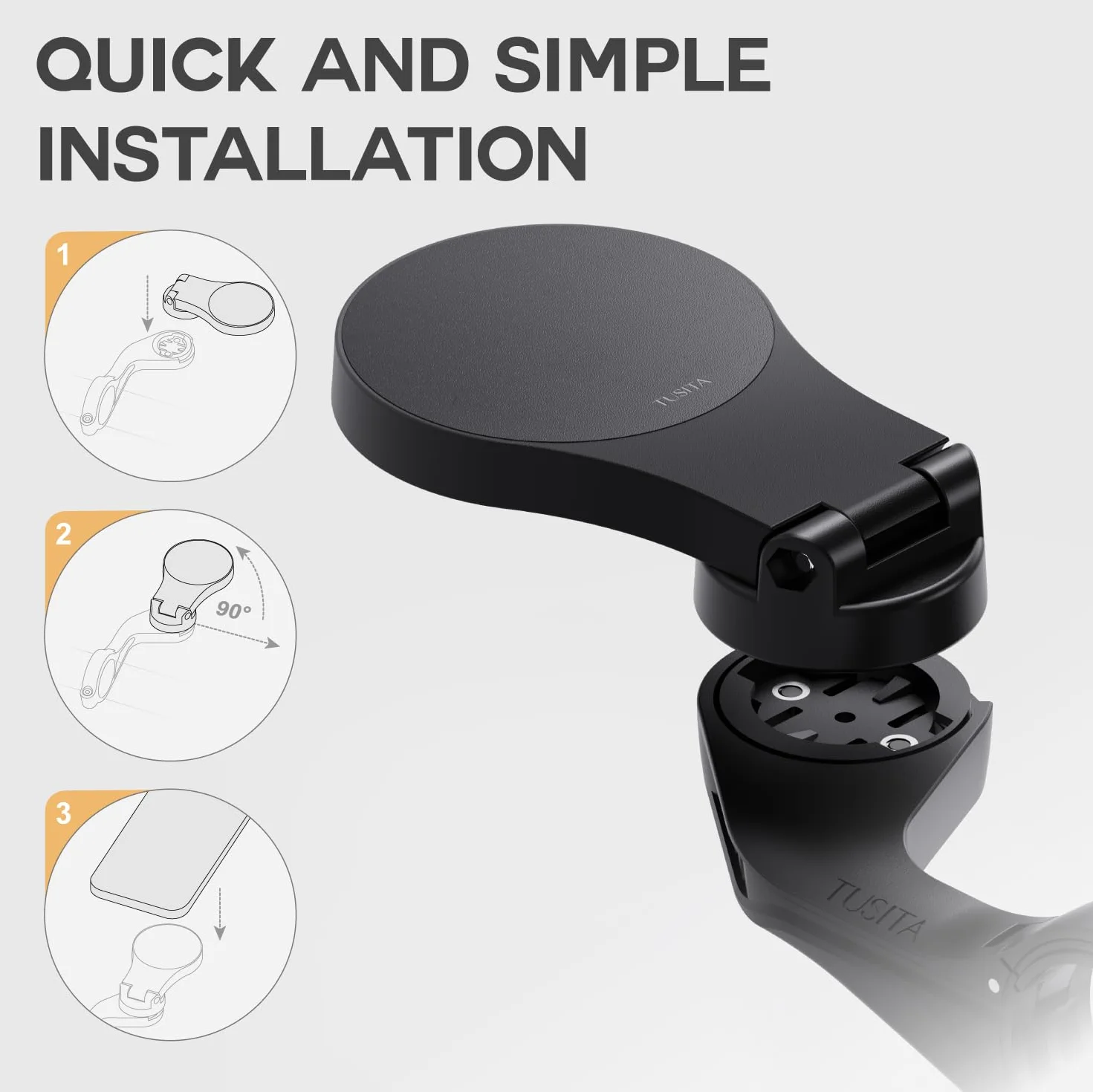 TUSITA Uchwyt Telefonu Rowerowy Adapter MagSafe Kompatybilny z Garmin