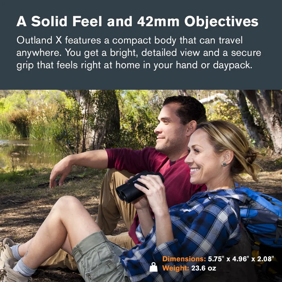 Celestron 71346 Outland X 8x42 Roof Prism Binoculars, Black