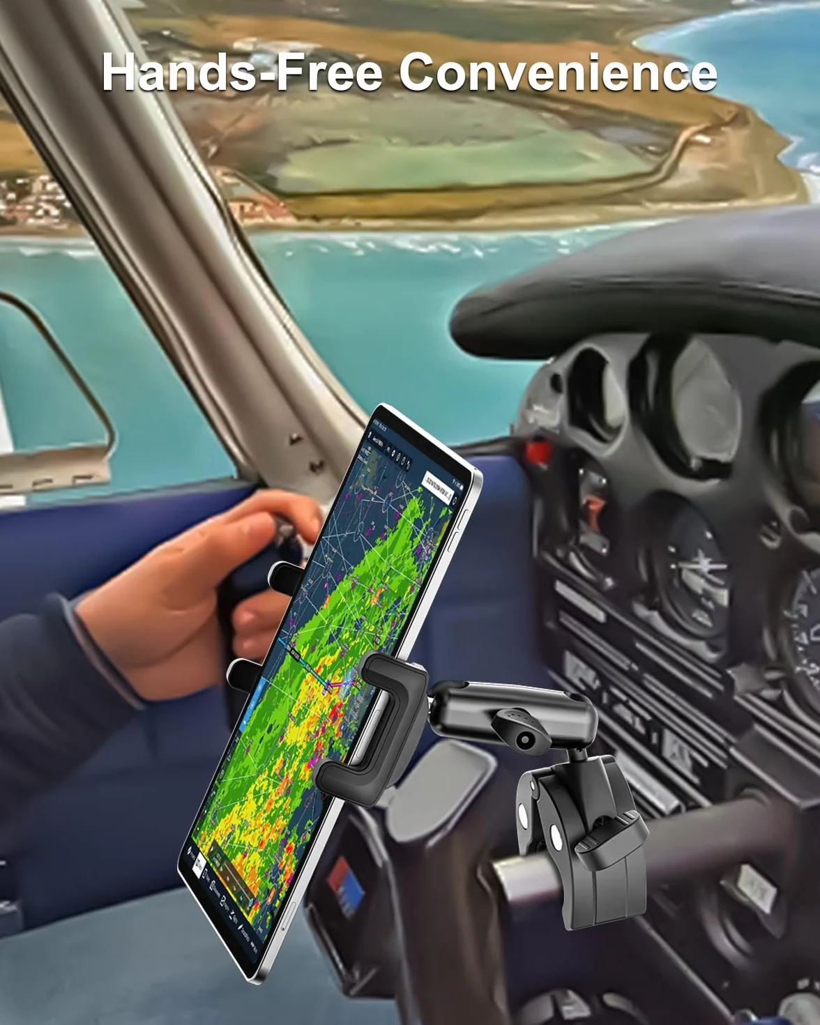 Uchwyt na tablet dla pilotów samolotów, metalowy zacisk ramienia regulacyjnego do iPada