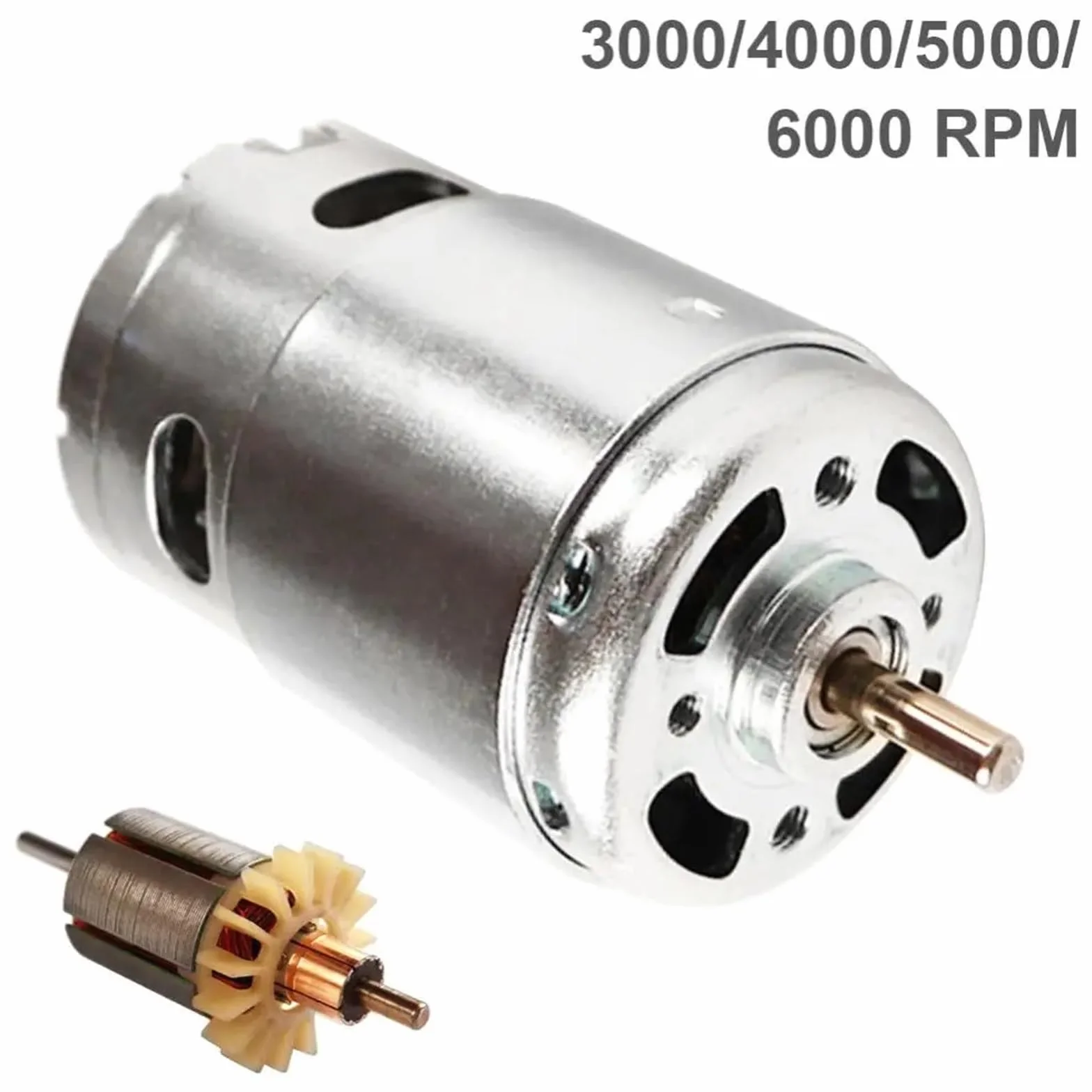 Silnik prądu stałego 775 795 895 12-26 V, wysoki moment obrotowy, łopatki wentylatora z łożyskami kulkowymi do modeli samochodów, małe wiertło (12 V 895 3000 obr./min)