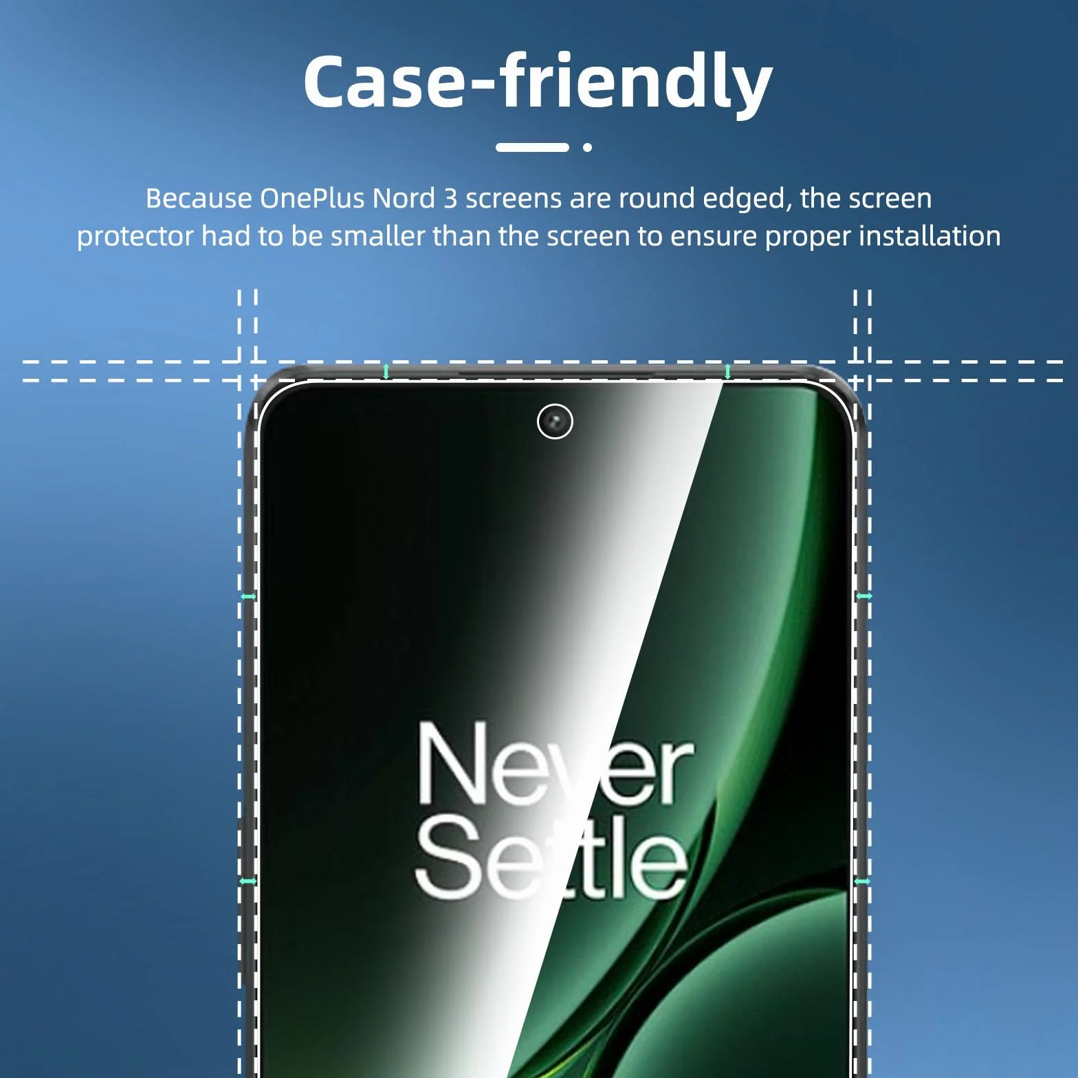 NEW'C Szkło Hartowane Do OnePlus Nord 3 5G 9H 0,33 mm HD Ultra Przezroczyste Zestaw 3 sztuk