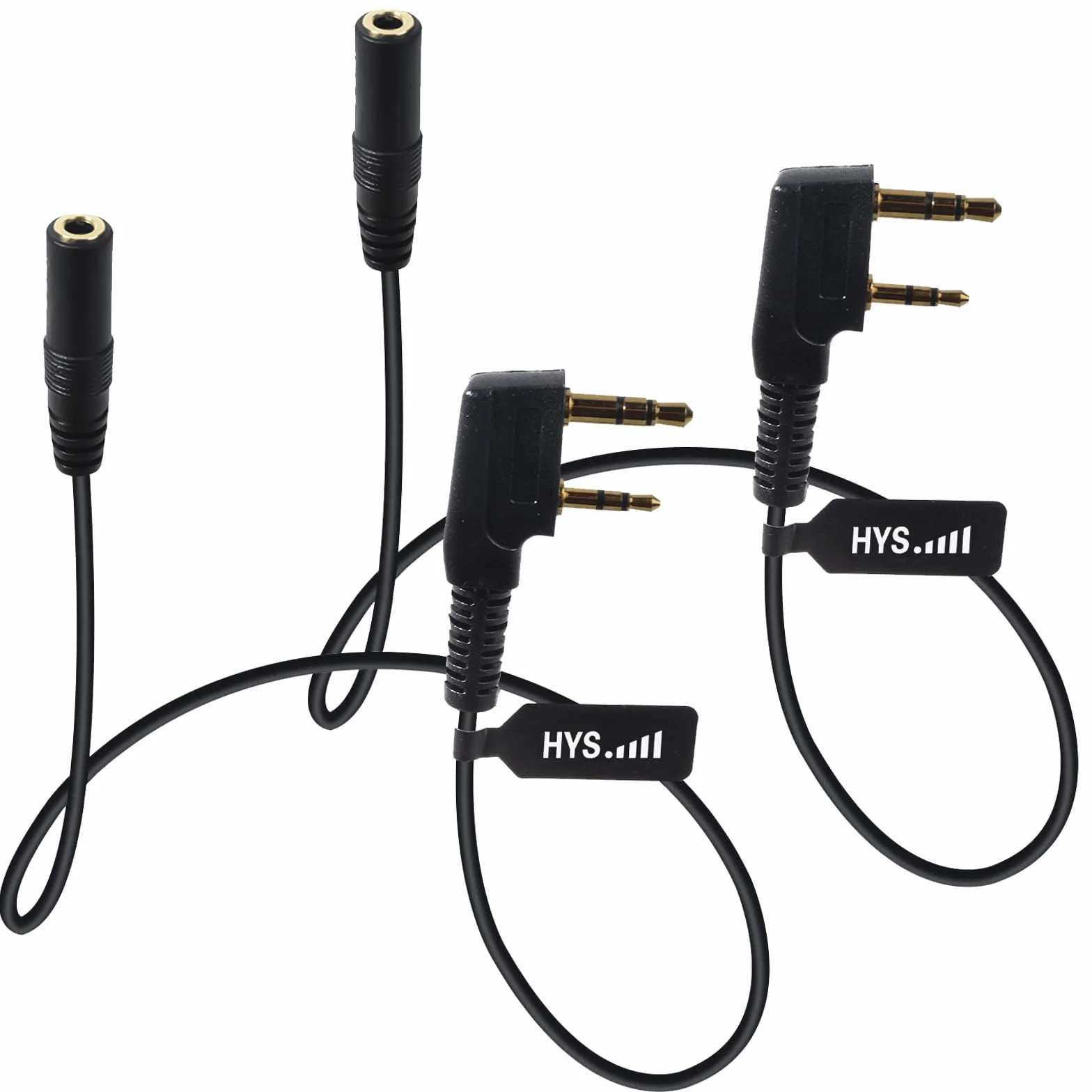 HYS Radio 2-pinowe do gniazda 3,5 mm, słuchawki audio, kabel transferowy, kompatybilne z Kenwood Baofeng Quansheng Walkie-Talkie (2)