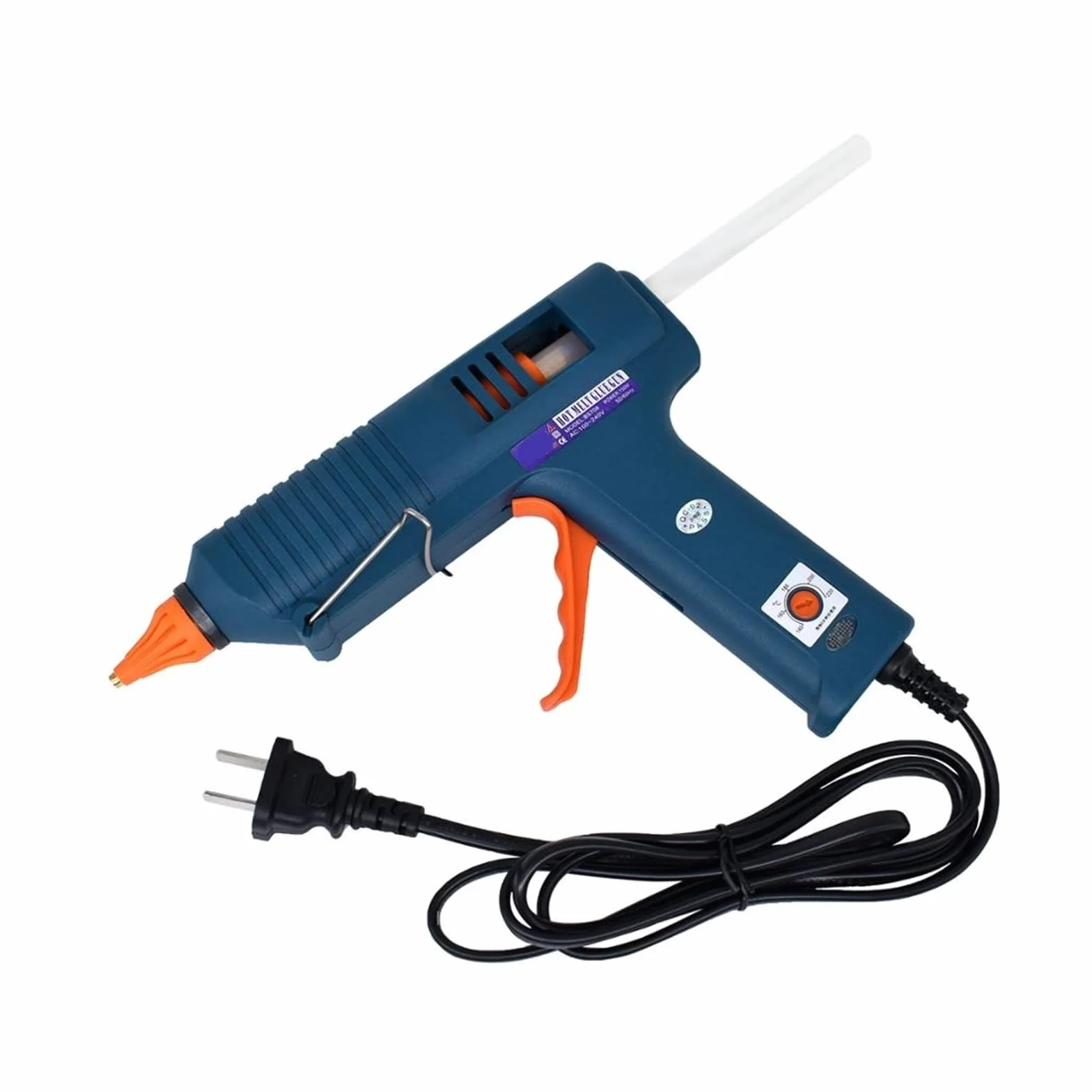 Pistolet do klejenia na gorąco 150 W, pistolet do klejenia na gorąco z kontrolą temperatury do produkcji przemysłowej, DIY domowy, 11 mm klej w sztyfcie, boquile