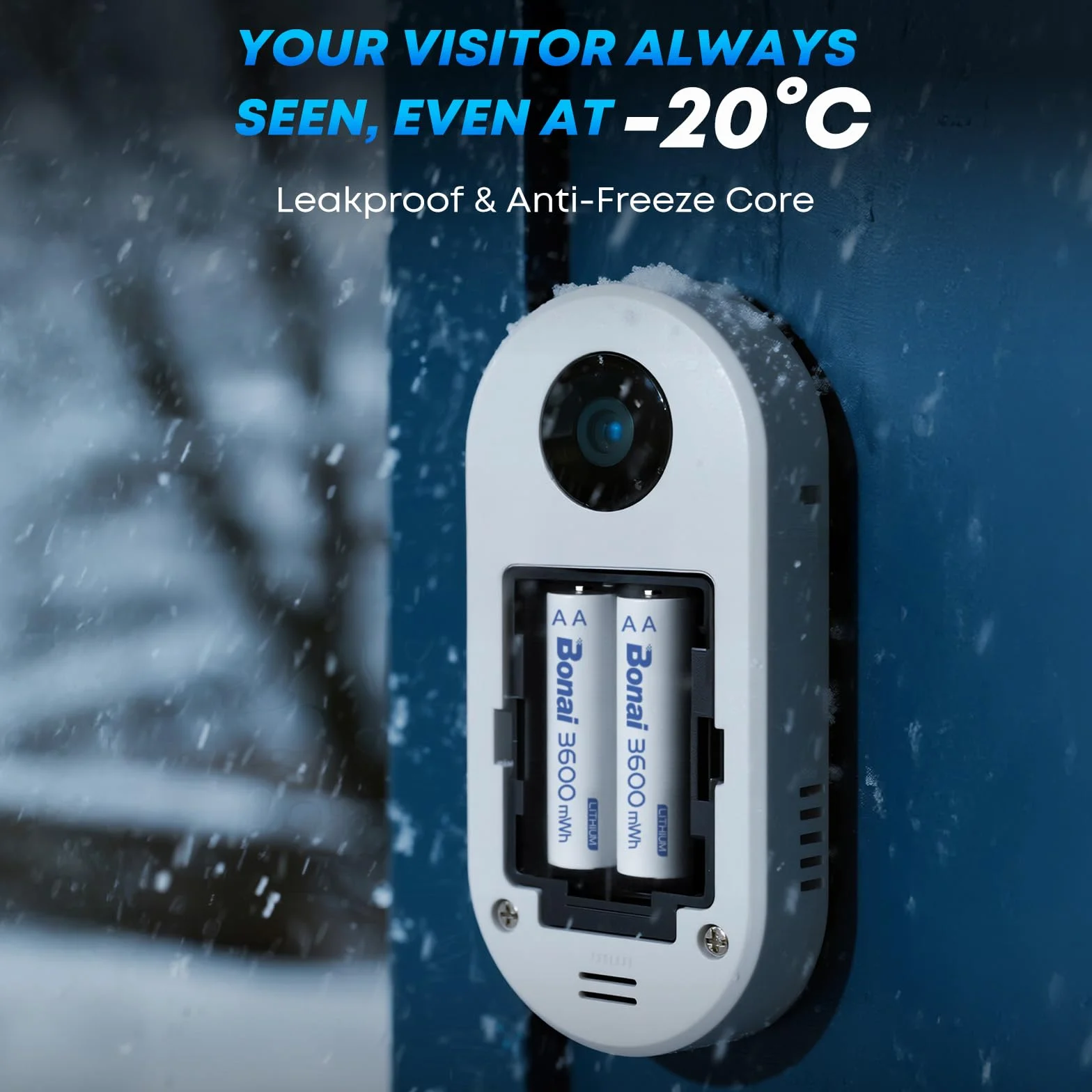 BONAI Baterie litowe AA 1,5 V 3600 mWh 8 sztuk z ładowarką do kamery Smart Lock latarki