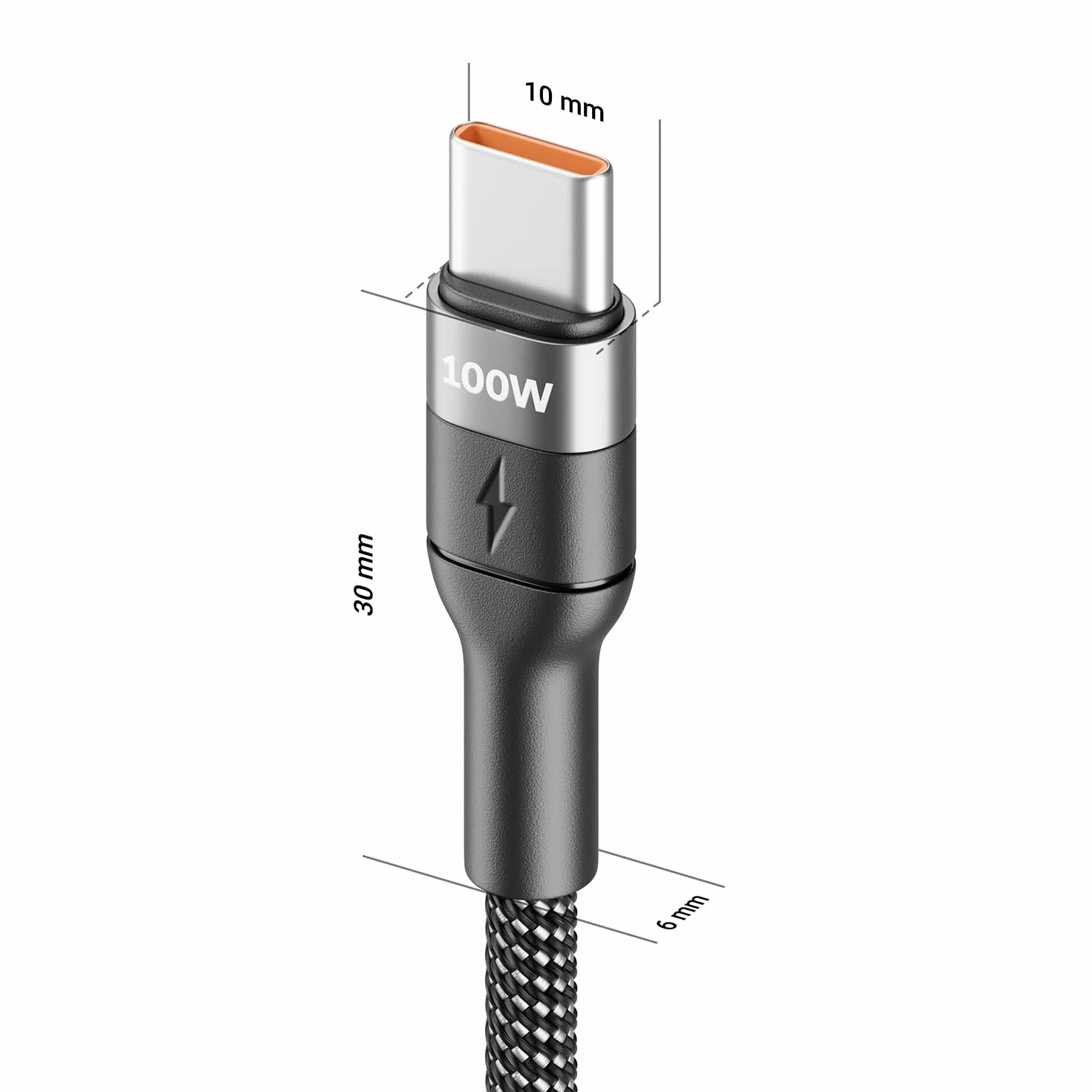 deleyCON 3,0m Kabel USB-C 100W Szybkie ładowanie PD 3.0 PPS C na C