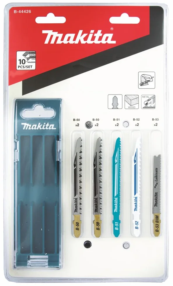 Makita B-44426 zestaw Ostrzy doWyrzynarki, Wielokolorowe