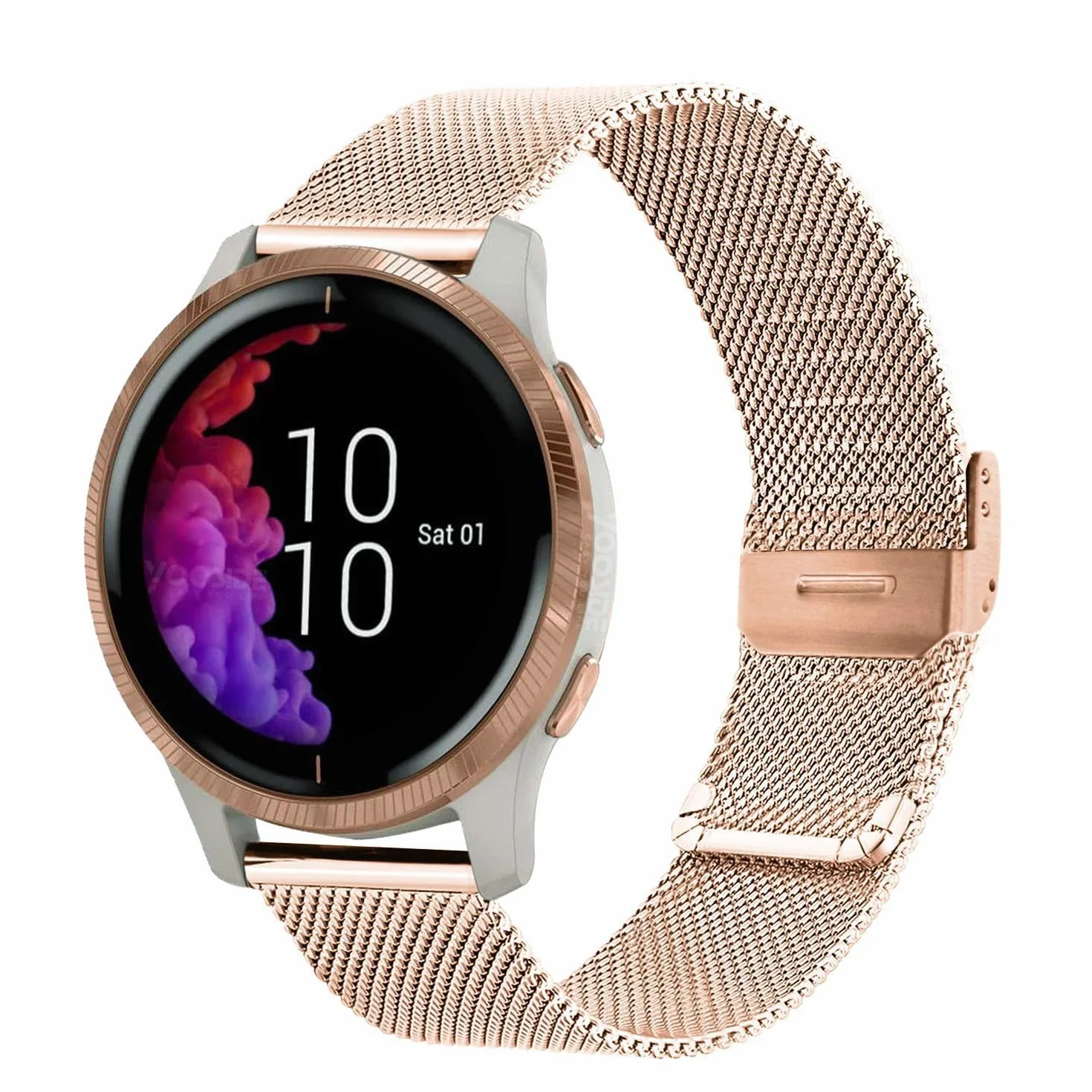 Pasek do zegarka Garmin Venu 2 Plus, metalowa siatka ze stali nierdzewnej 20 mm, szybkie odpinanie