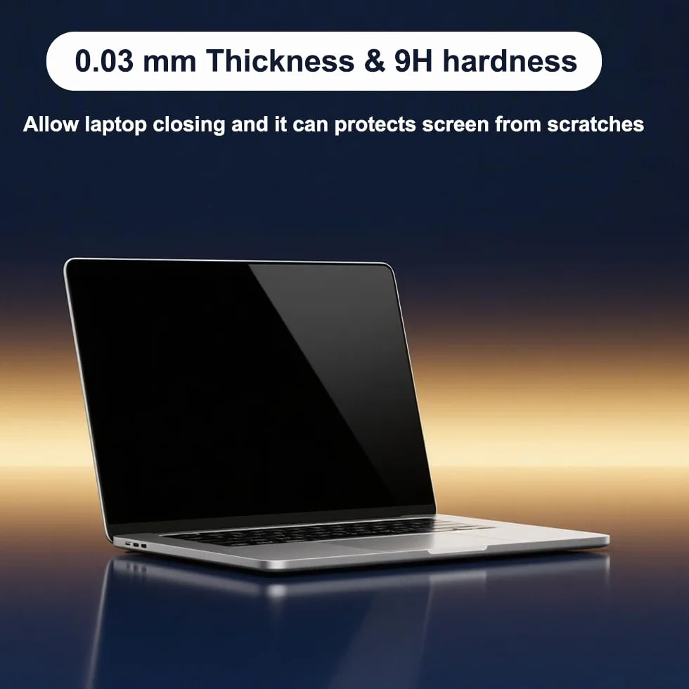 Folia ochronna na wyświetlacz ze szkła hartowanego do MacBook Air 2025-2022 13,6 cala M4 M3 M2 Chip A3240 A3113 A2681 twardość 9H ochrona ekranu folia ochronna szkło ochronne przezroczyste odporne na