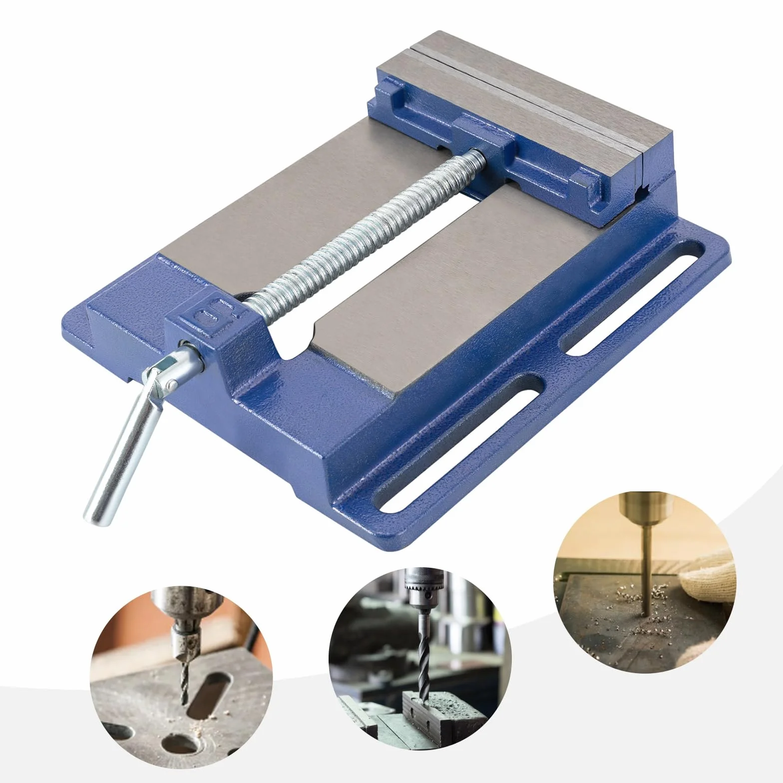Imadło 150 mm śruba ławkowa 5,9 cala szerokość szczęki żeliwo obrotowy uchwyt 360 do stołu warsztatowego, stolarza, obróbki metalu, do dużych obciążeń