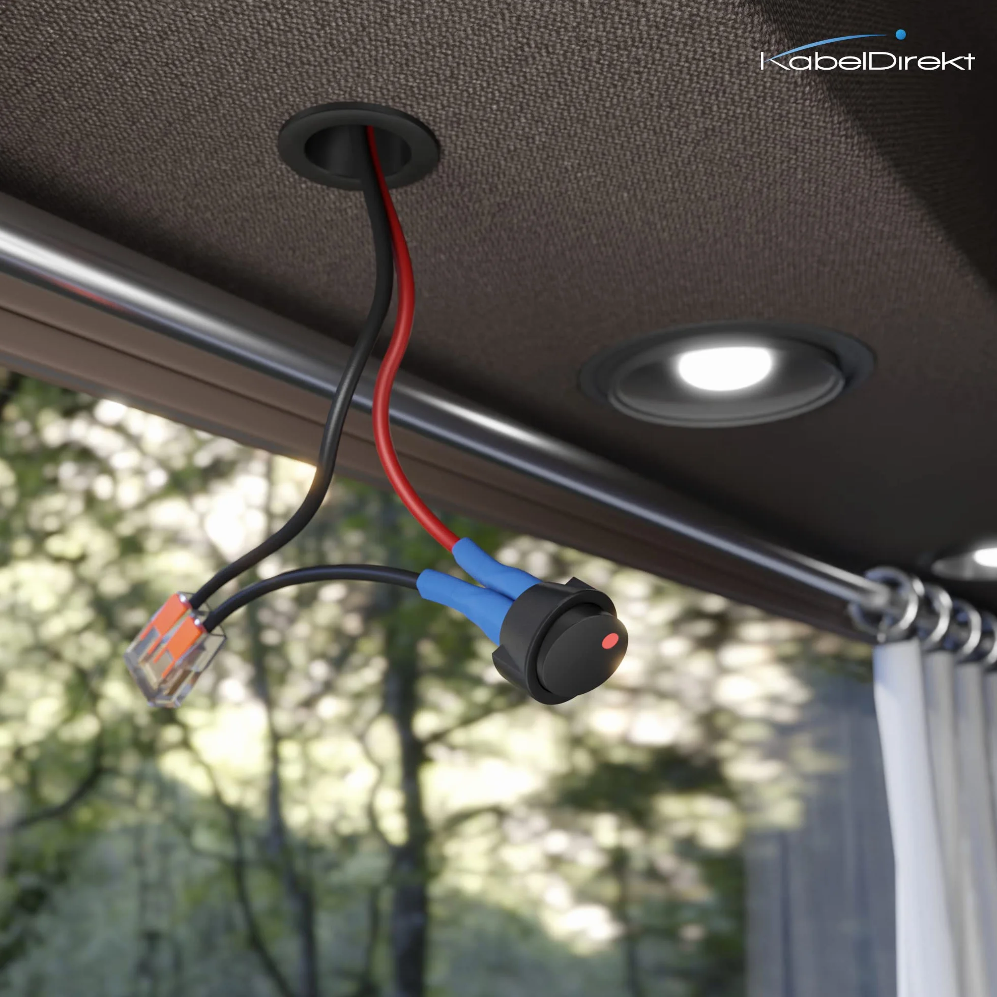 KabelDirekt – Kabel FLRY, kabel samochodowy, zestaw przewodów samochodowych czerwony/czarny z izolacją, 2 × 2,5 mm² – 10 m (do zasilania pokładowego, oświetlenia, przyczep kempingowych, motocykli)