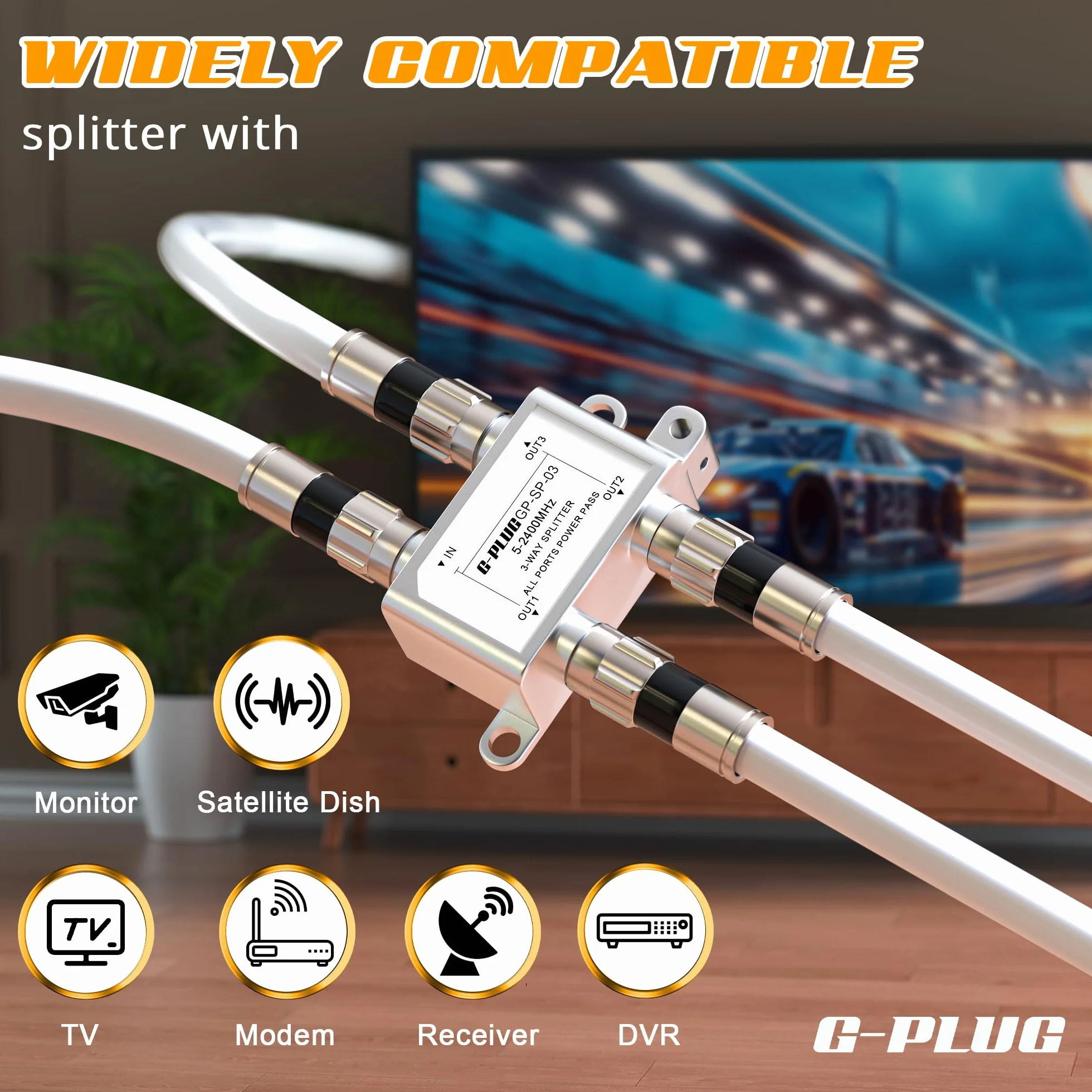 Rozdzielacz satelitarny 3-drożny Premium HDTV 4K DVB-S/S2 DVB-T/T2 DVB-C/C2