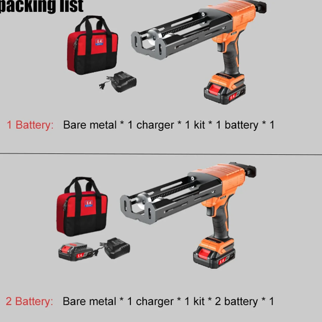 Bezprzewodowy elektryczny pistolet do klejenia 21V Li-ion Elektryczny pistolet do klejenia Profesjonalny pistolet do klejenia z baterią i ładowarką do klejenia wypełniania uszczelniania,2xBattery