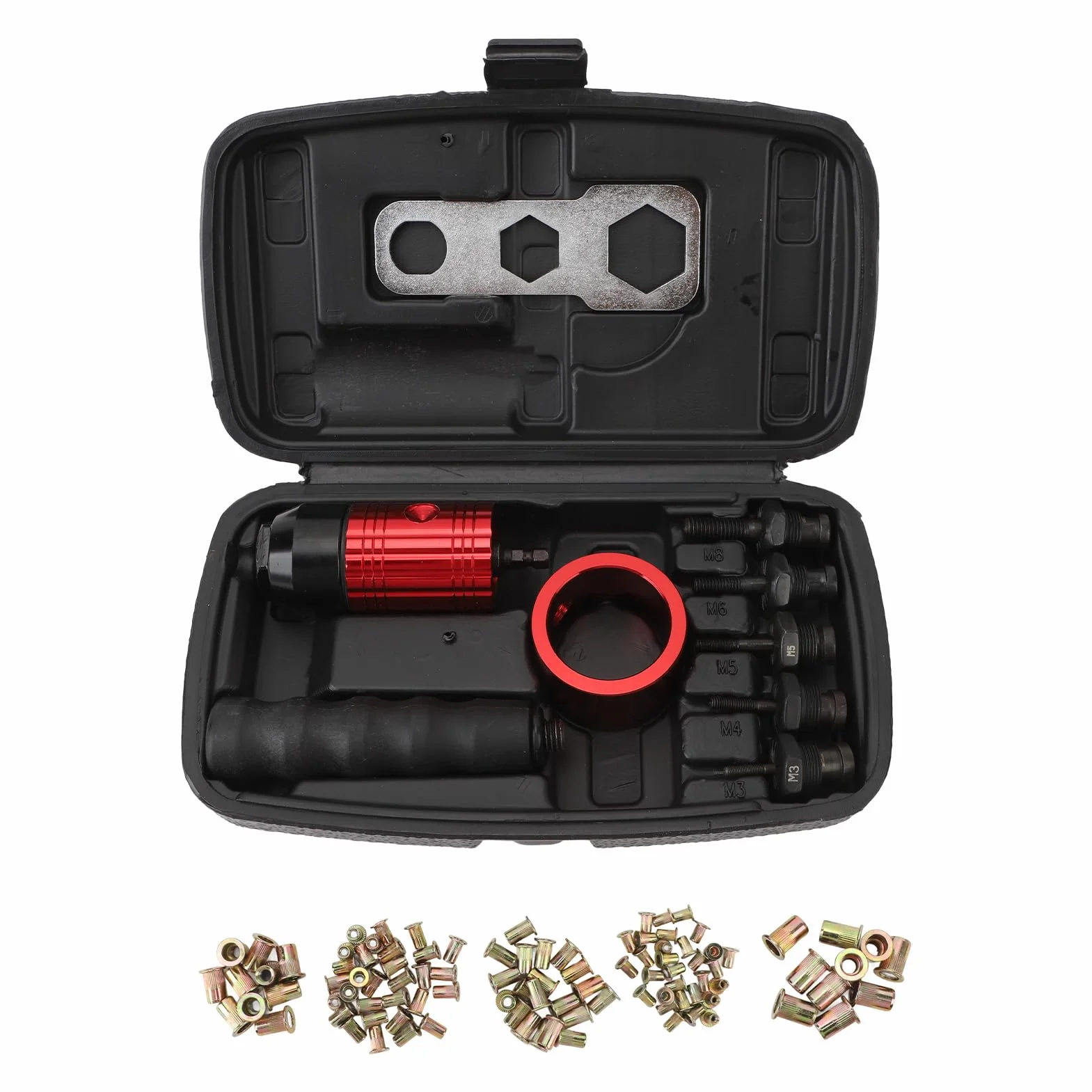 Wiertarka Akumulatorowa Elektryczny Adapter do Nitownicy Zestaw Adapterów do Wierteł do Nitonakrętek Wszechstronny, Przenośny Łatwy w Użyciu Adapter do Wiertarki do Nitonakrętek do Pojazdów Kempingowy