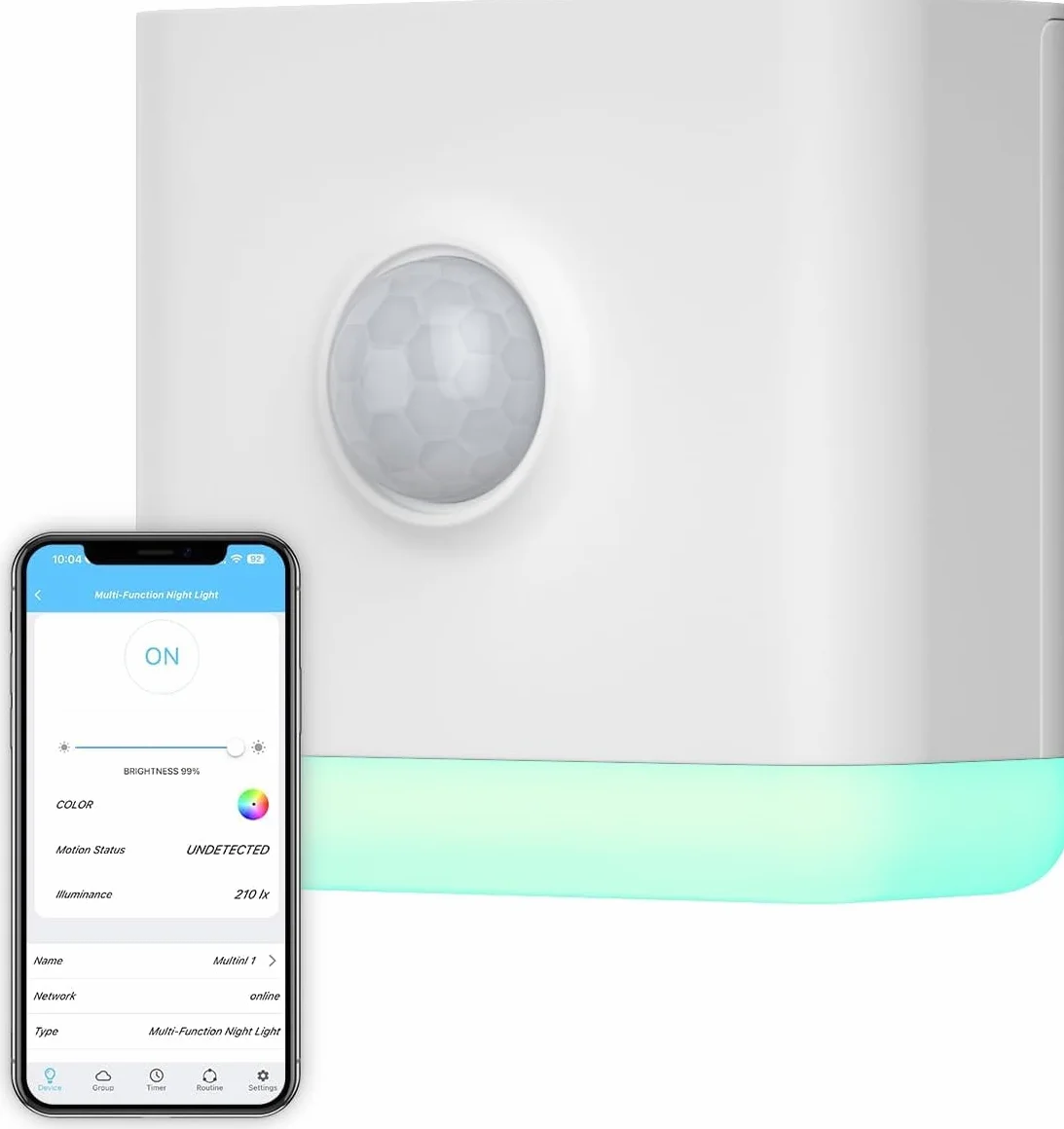 THIRDREALITY Multi-Function Night Light（Typ F）, Zigbee Repeater, 3-in-1 Combines a Motion Sensor, a Illumination Sensor and RGB Color Night Light, 1-100% Adjustable Brightness, Zigbee hub Required