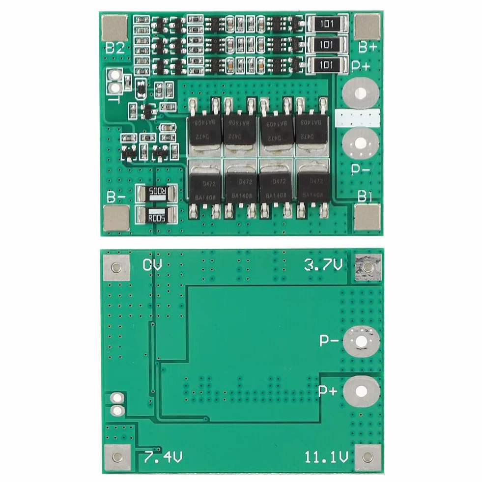 BMS PCB karta ochronna akumulatora litowego 3S 12V 40A z wyważonym ładowaniem