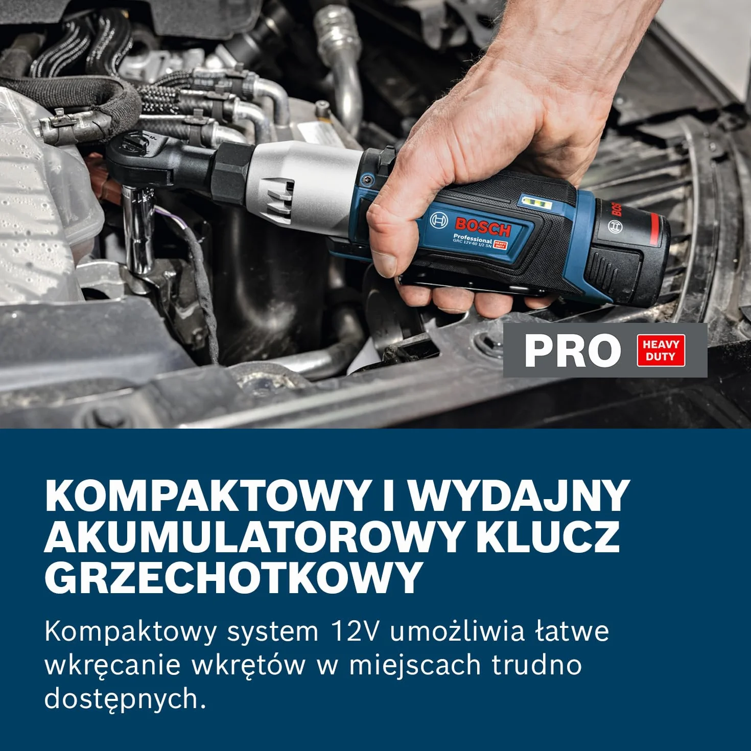 Bosch Professional 12V System Akumulatorowy klucz grzechotkowy GRC 12V-60 1/2 SN