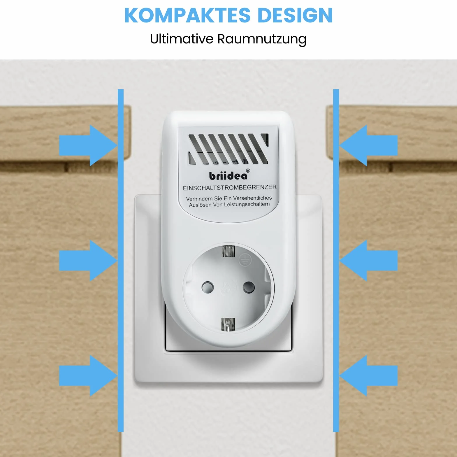 HAUE-02 Ogranicznik prądu rozruchowego, Briidea ogranicznik prądu rozruchowego (230 V, 16 A), zapobiega wyłączaniu wyłączników zabezpieczających, idealnie nadaje się do spawarek, maszyn strumieniowych