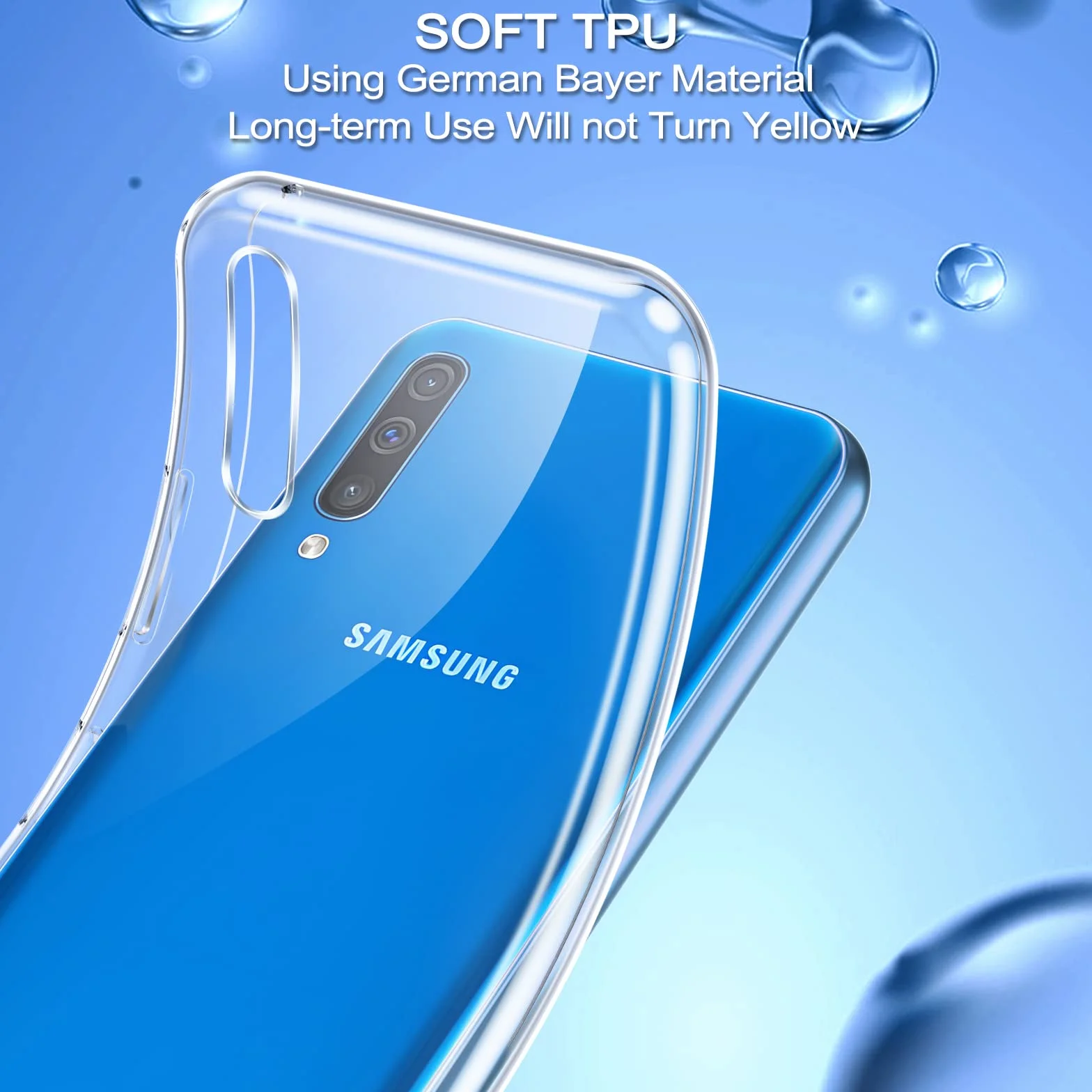 Phoona Etui Samsung Galaxy A50 Szkło Hartowane TPU Odporne na Wstrząsy