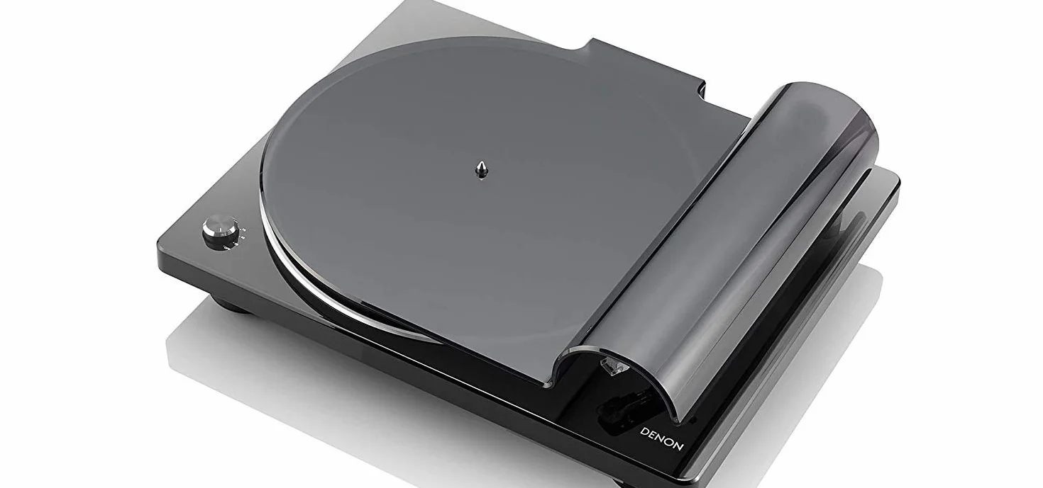 Denon Odtwarzacz płyt winylowych DP400BKEM DP-400, odtwarzacz płyt winylowych, MP3 i WAV, odtwarzacz LP z wbudowanym korektorem phono, wyjmowaną osłoną przeciwpyłową i wkładem MM, kompatybilny z MC - czarny