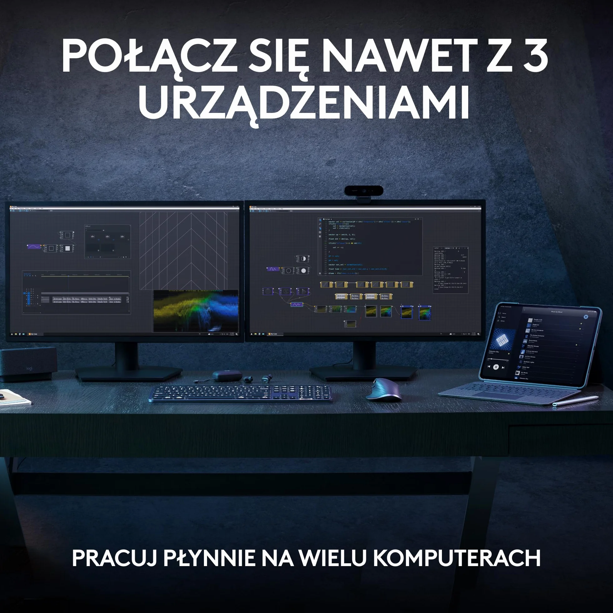 Logitech MX Keys S Bezprzewodowa Klawiatura Niski Profil Cicha Podświetlana Bluetooth USB-C QWERTY US Intl Szary