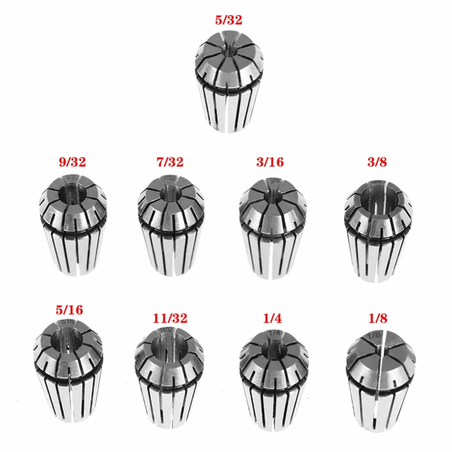 Zestaw zacisków sprężynowych z precyzyjnym zaciskiem ER11 ER16 ER20 ER25 ER32 do frezarki CNC do tokarki i maszyny do grawerowania(12pcs ER32)