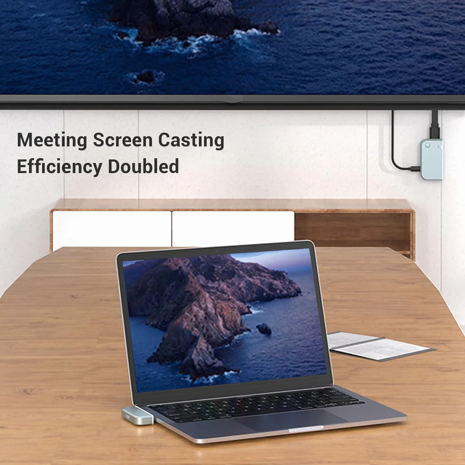 Elprico Bezprzewodowy Nadajnik i Odbiornik HDMI Typu C, 4K, 1080P, 2,4G/5G Plug & Play