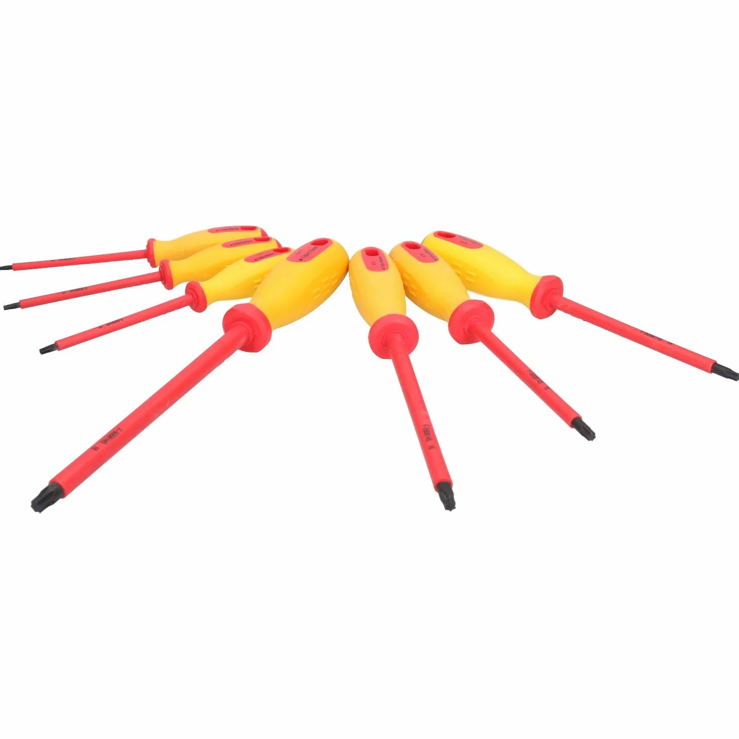 7 szt. VDE izolowane wkrętaki Torx Star T10 – T40 dla elektryków lub samochodów hybrydowych