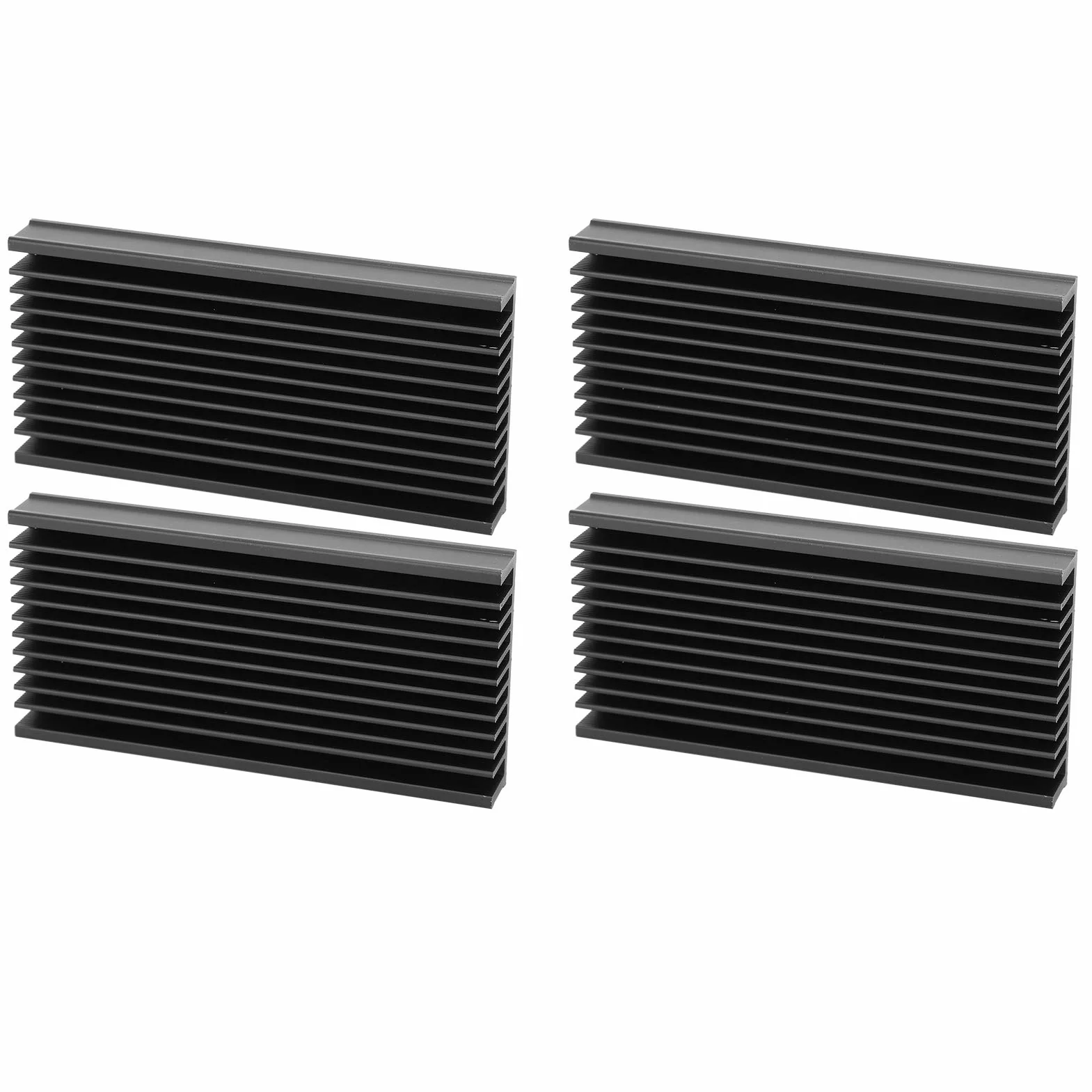Fafeicy Czarny Aluminiowy Chłodnica Radiatora 50x12.7x100 mm do Płytki Obwodu CPU