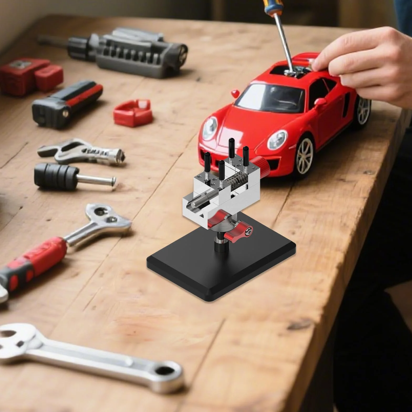 Imadło Warsztatowe Mini Akcesoria Do Modelarstwa | Przenośny Zacisk Stołowy dla Twórców Biżuterii Entuzjastów Rzemiosła Hobbystów Serwisantów Artystów Profesjonalistów Domowy