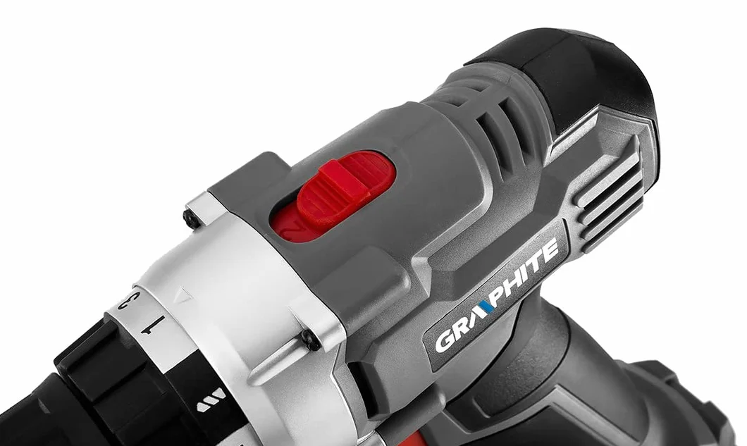GRAPHITE Wiertarko-wkrętarka akumulatorowa 18 V Energy+, wiertarka/wkrętarka z akumulatorem 2,0 Ah i ładowarką w kartonowym pudełku, uchwyt wiertarski 10 mm