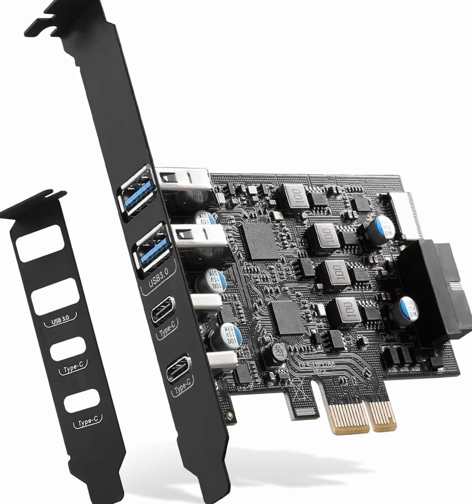 Karta USB PCIe 6 portów 5 Gbit/s PCI Express rozszerzeń do Windows XP/7/8/10