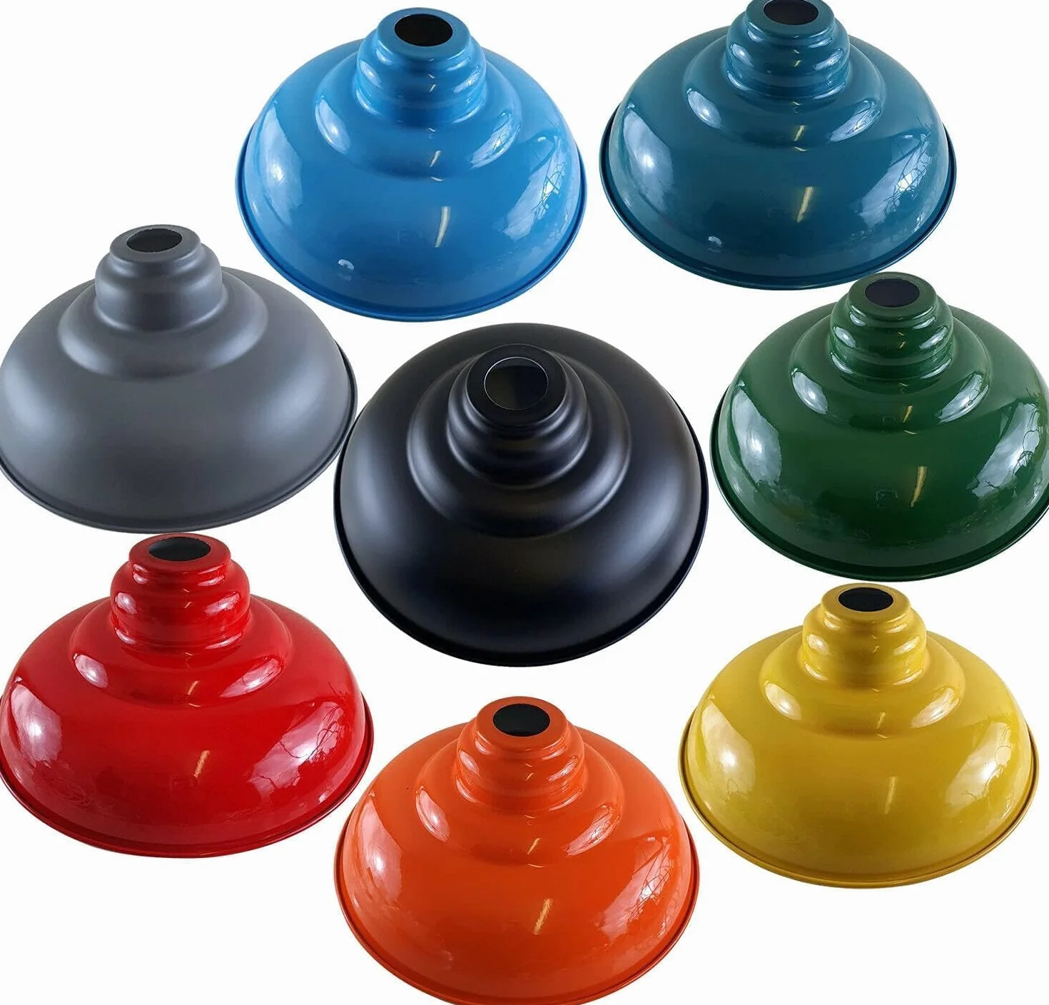 LEDSone Przemysłowa wisząca lampa sufitowa, klosz lampy w stylu retro, wisząca lampa sufitowa w stylu vintage, metalowy loft, rustykalny klosz wiszący (zielony, 1 opakowanie)