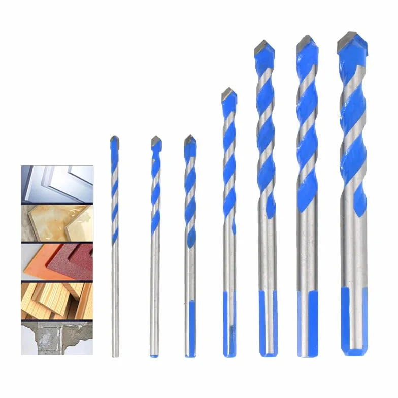 1/7/8 sztuk 3-12mm wielofunkcyjny trójkąt szklane wiertło do metalu diamentowe płytki ceramiczne beton cegła drewno dziurkacz zestaw wierteł(3 4 5 6 6 8 10 12mm)